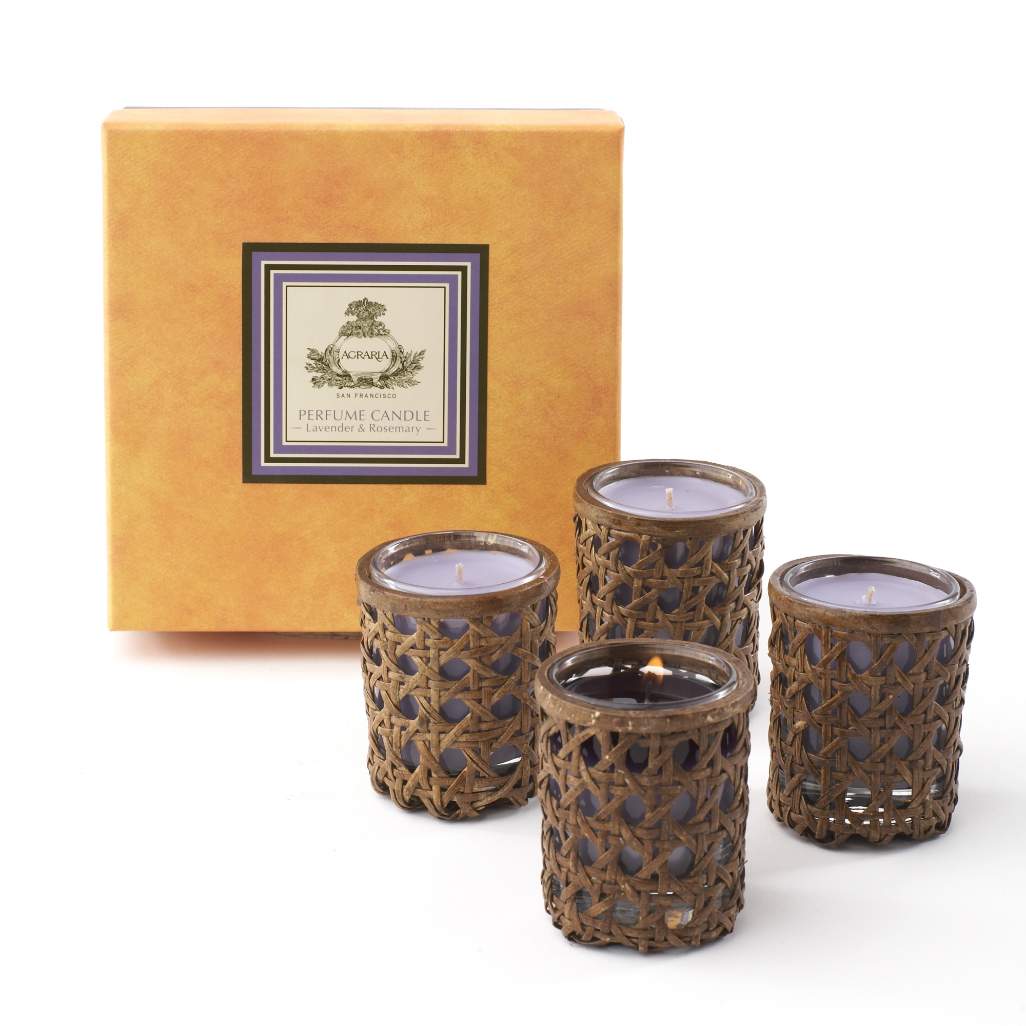 Agraria Woven Cane Candles