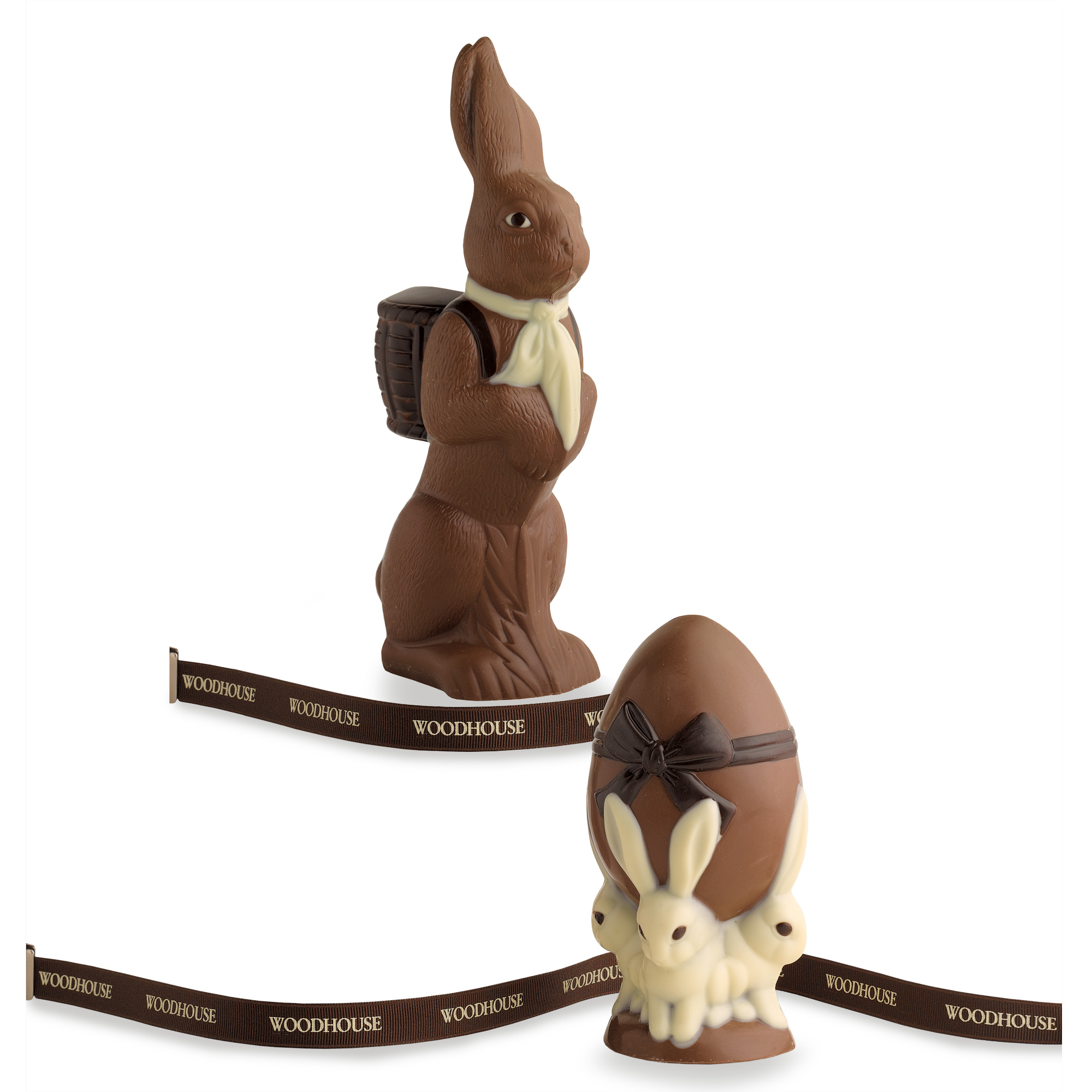 WOODHOUSE CHOCOLATE BUNNY WITH BASKET