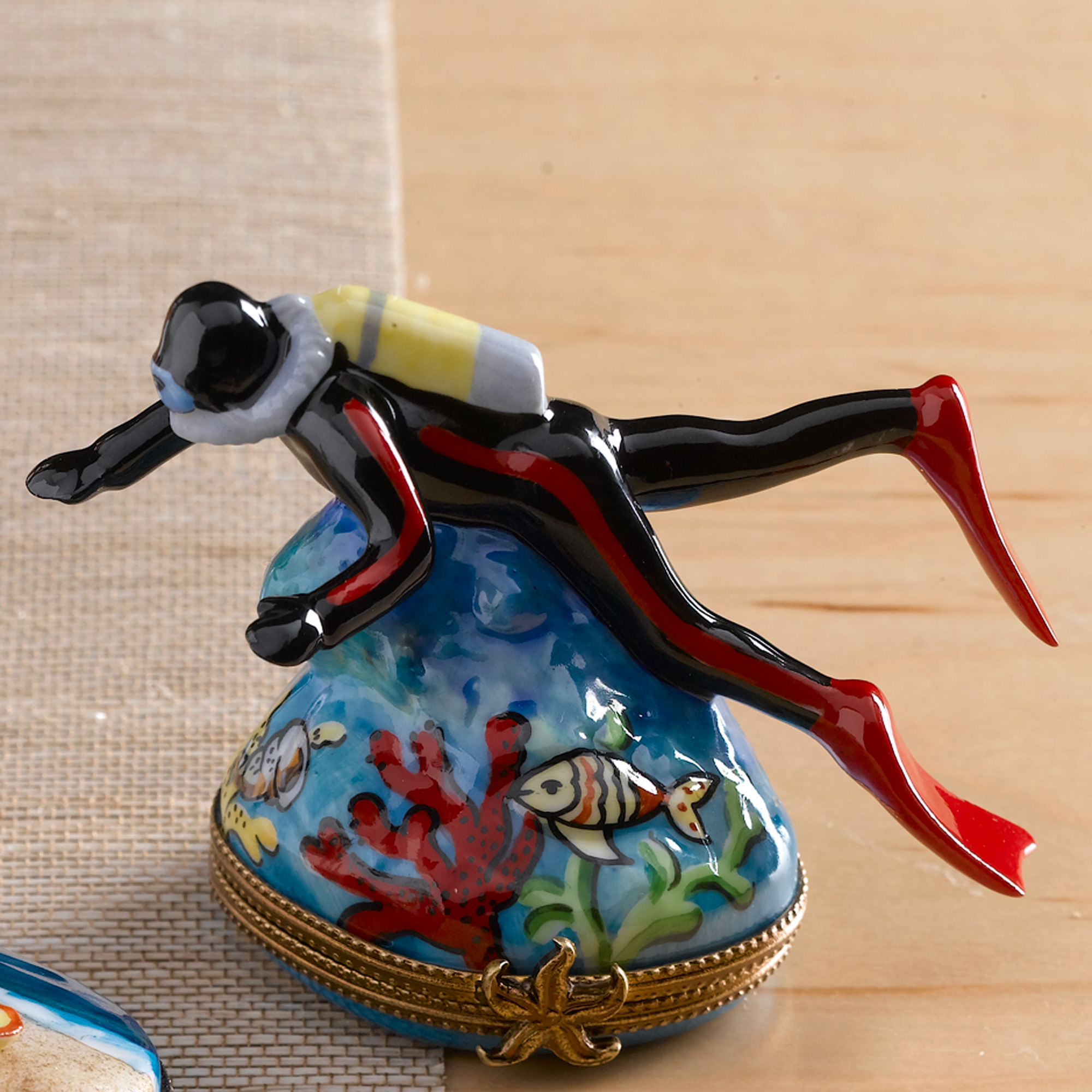 SCUBA DIVER LIMOGES BOX
