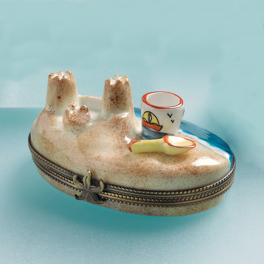 SANDCASTLE W/ PAIL LIMOGES BOX