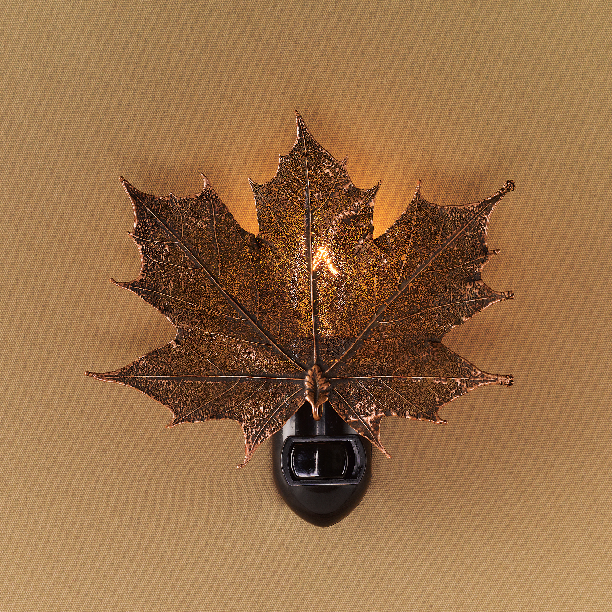 Copper Maple Leaf Nightlight