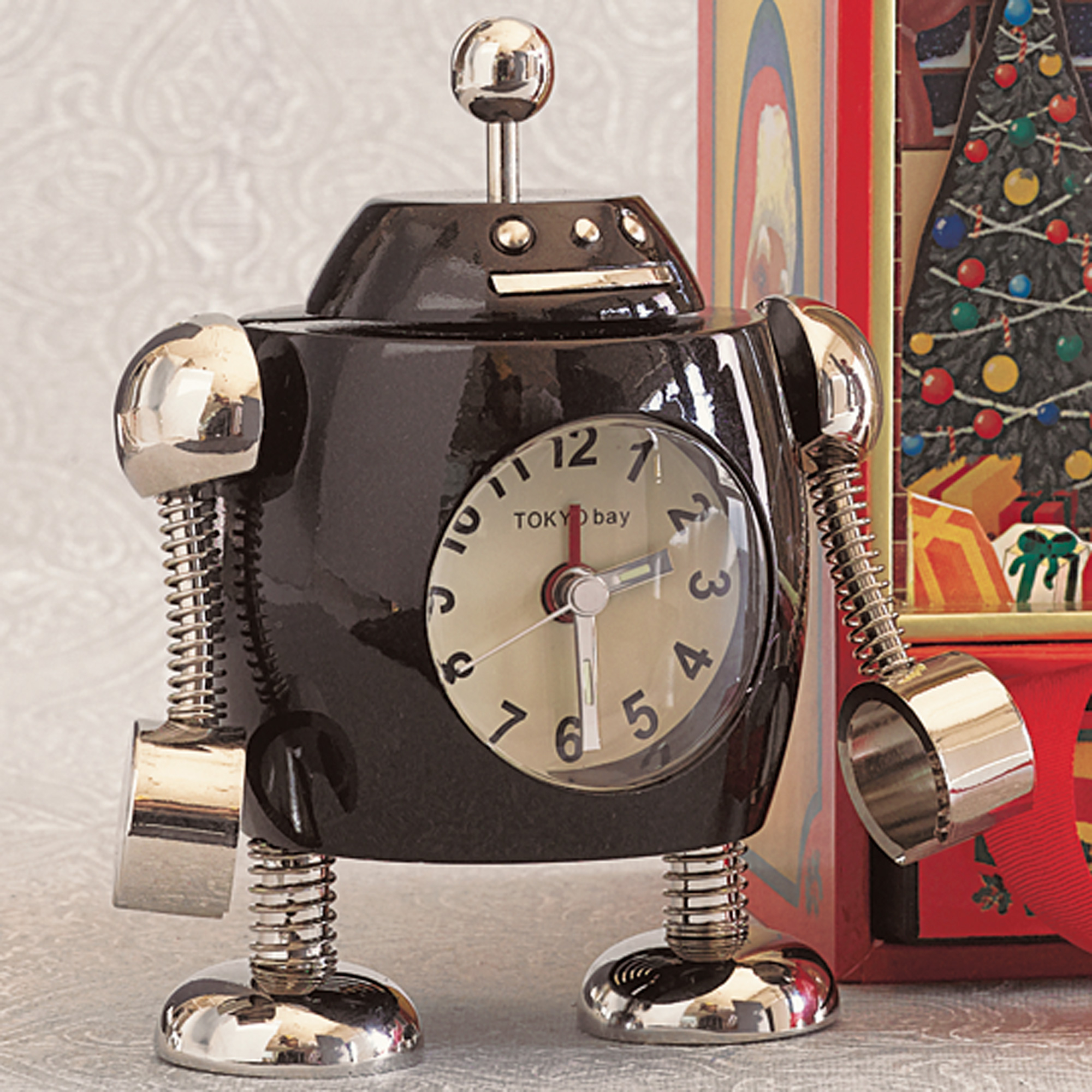 TANK ROBOT CLOCK BLACK