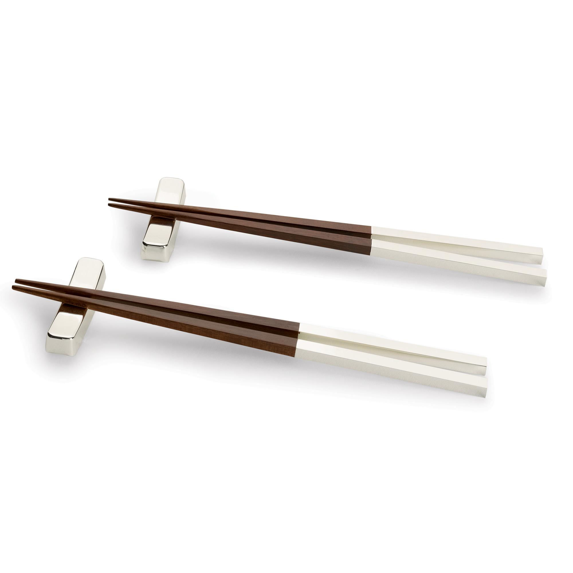 SET OF 2 SILVER CHOPSTICKS SET