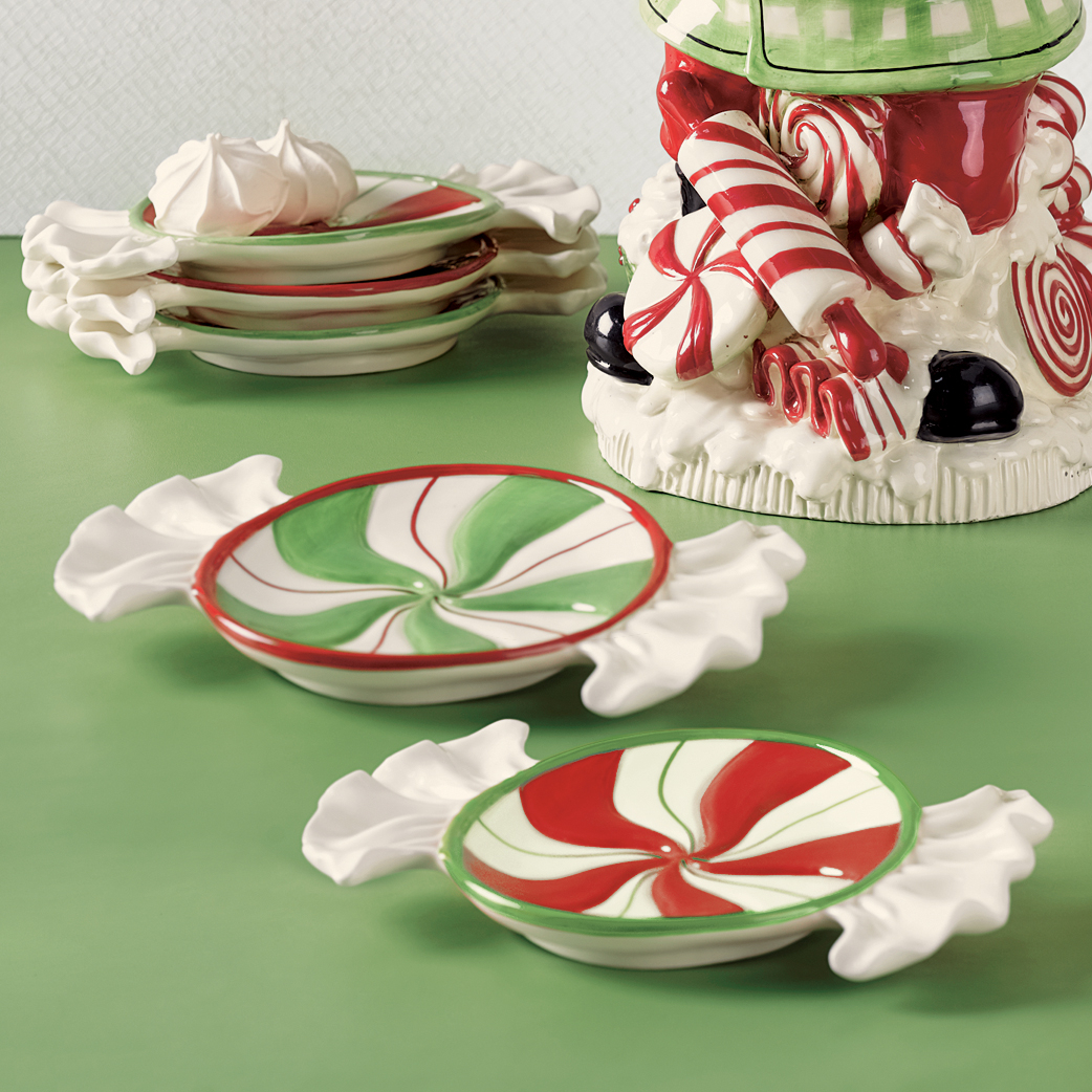 Peppermint Dessert Plates                      