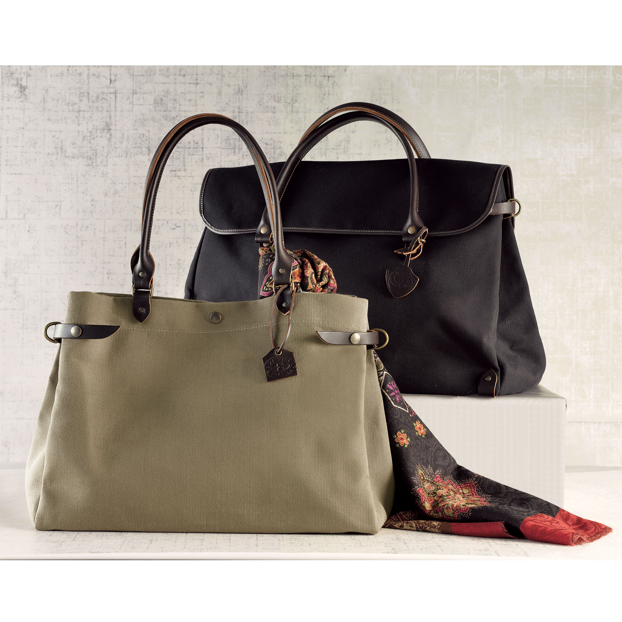 FRENCH CANVAS BAG SAGE