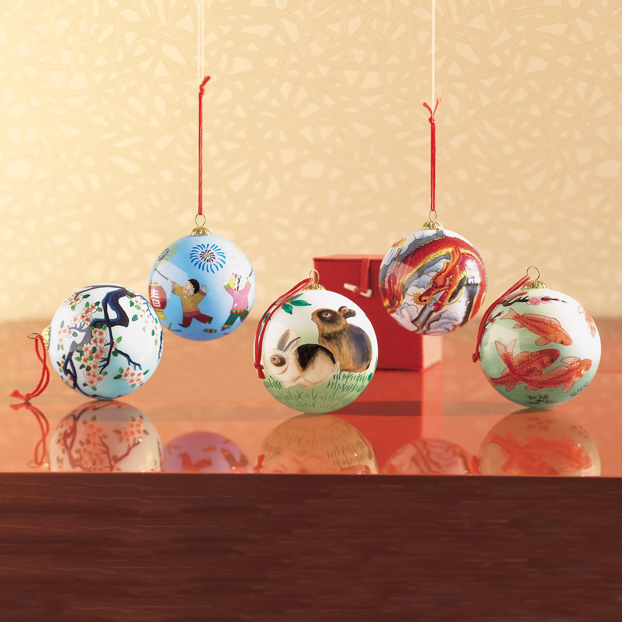 Handpainted Glass Ornaments 