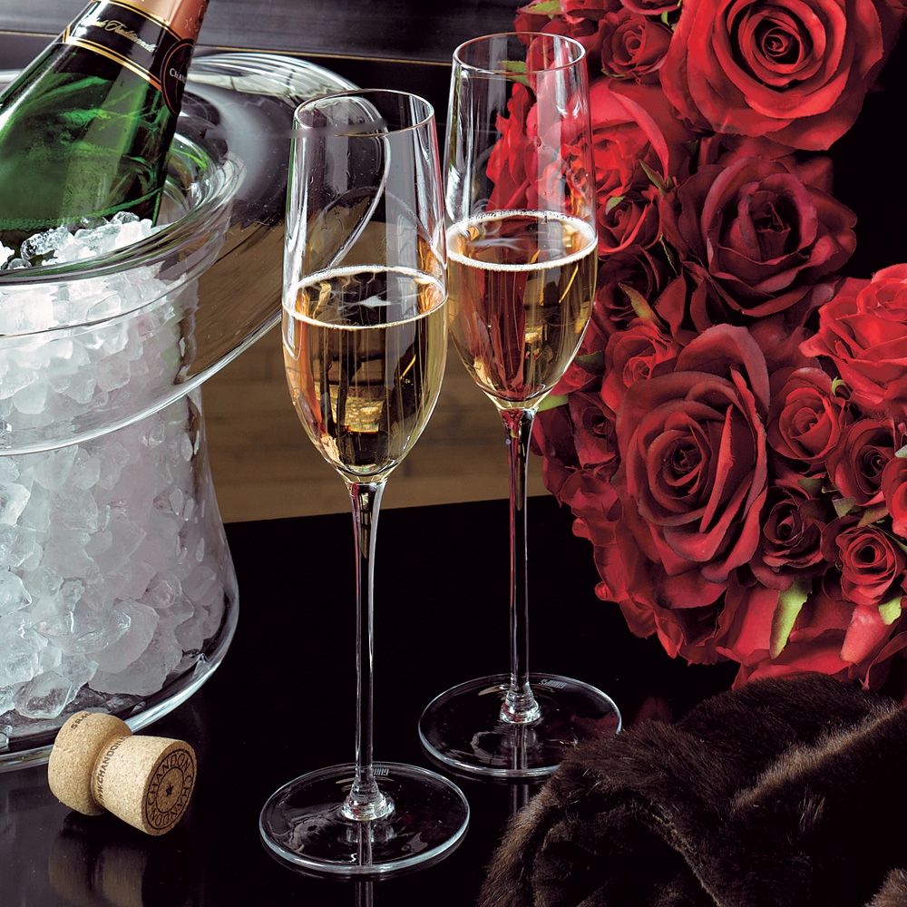 SET OF 4 CHAMPAGNE FLUTES