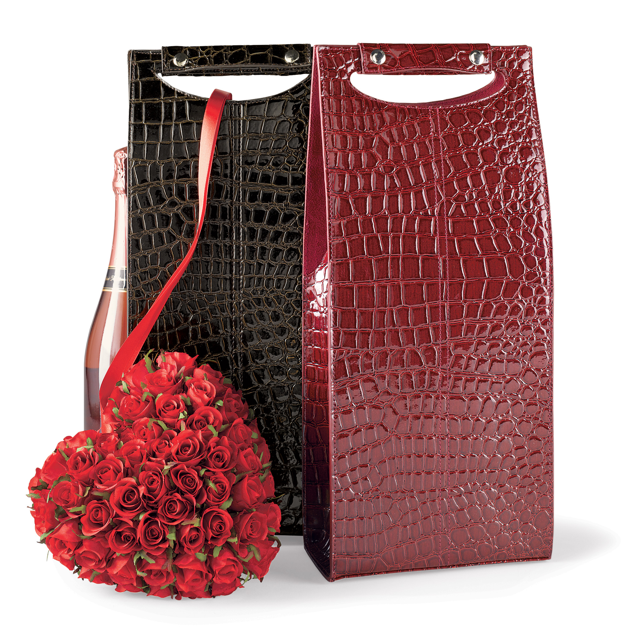 2 BOTTLE SONOMA CROC WINE TOTE