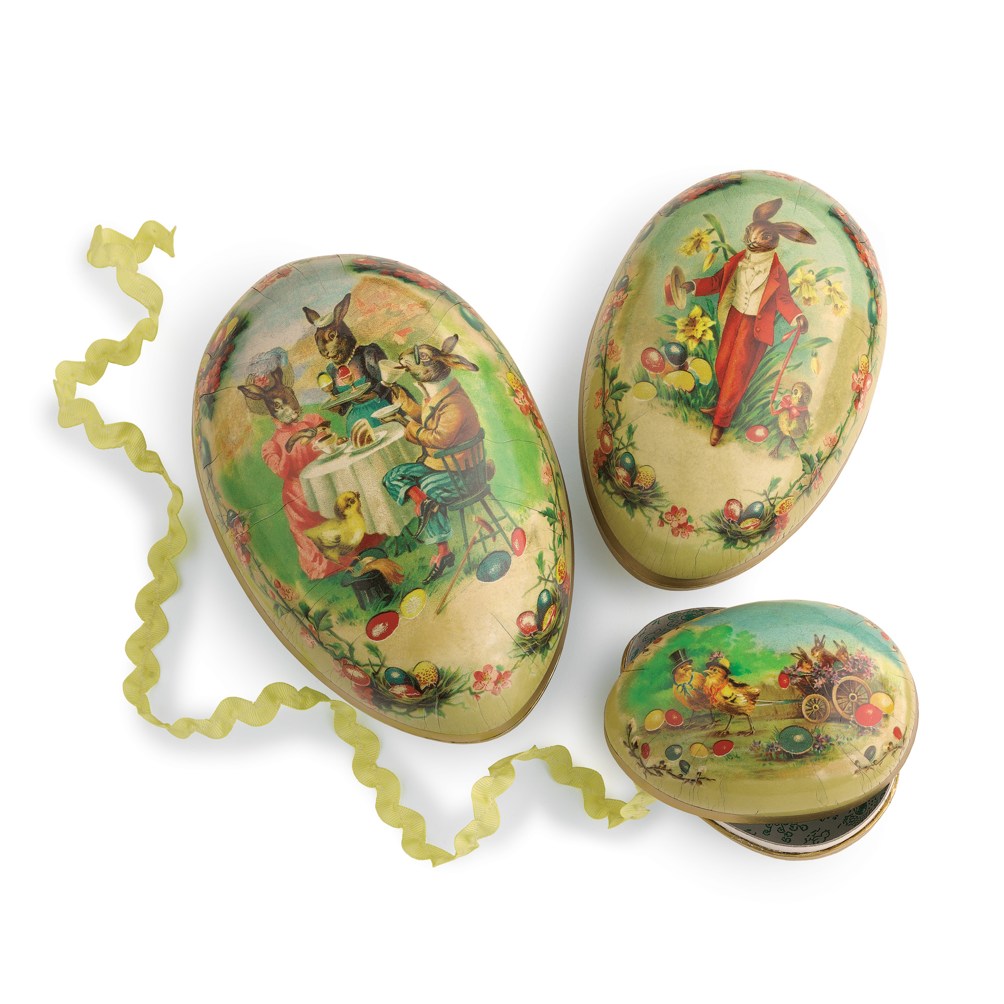SET OF 3 NESTING VINTAGE EASTER EGGS