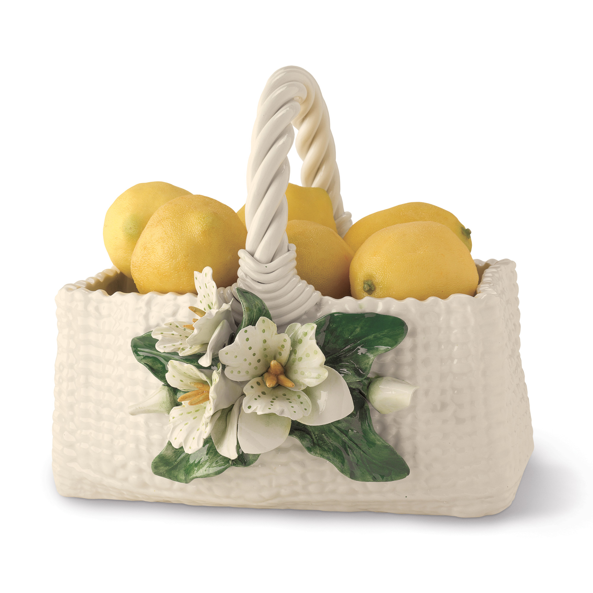 CERAMIC FLORAL BASKET