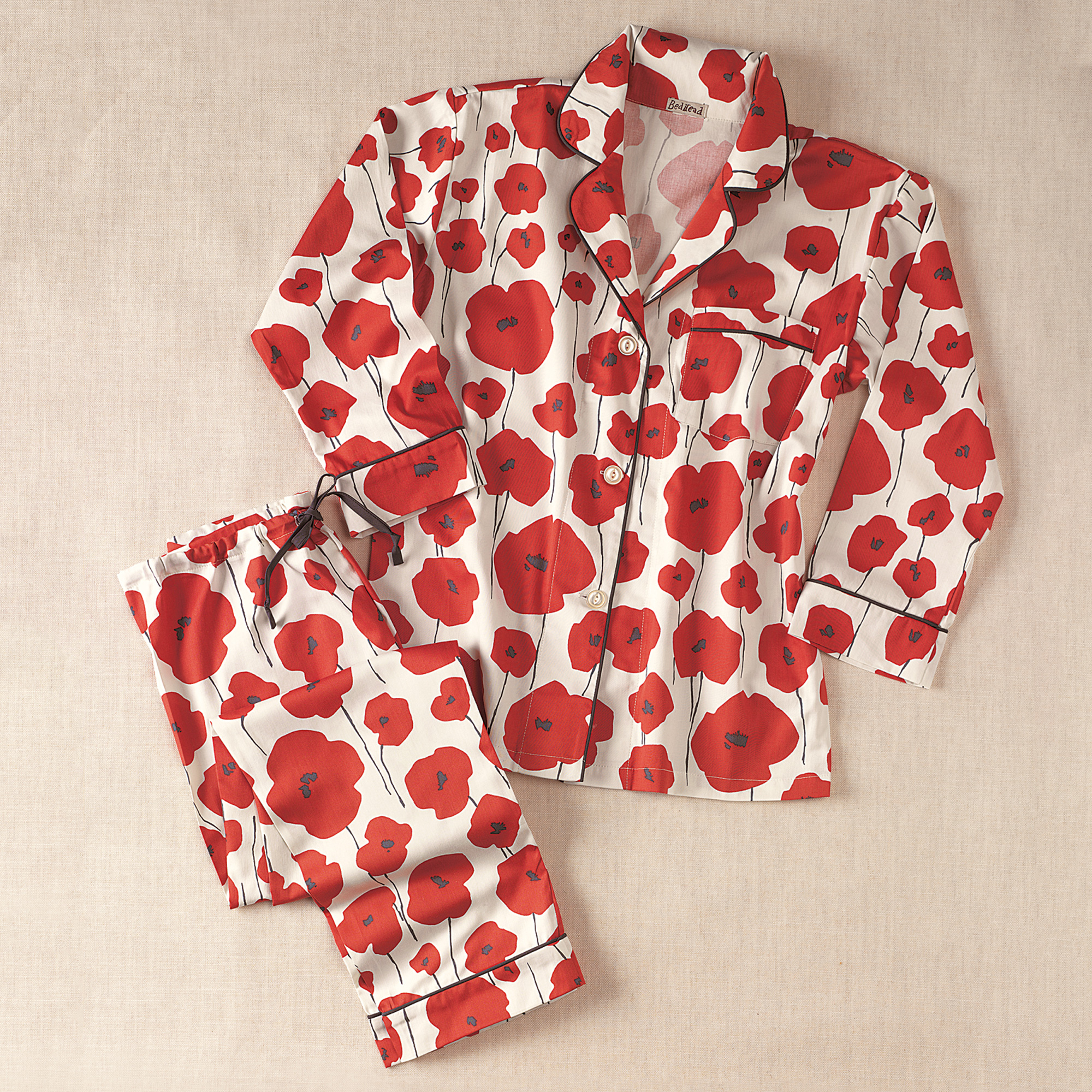 RED POPPIES PAJAMA SET