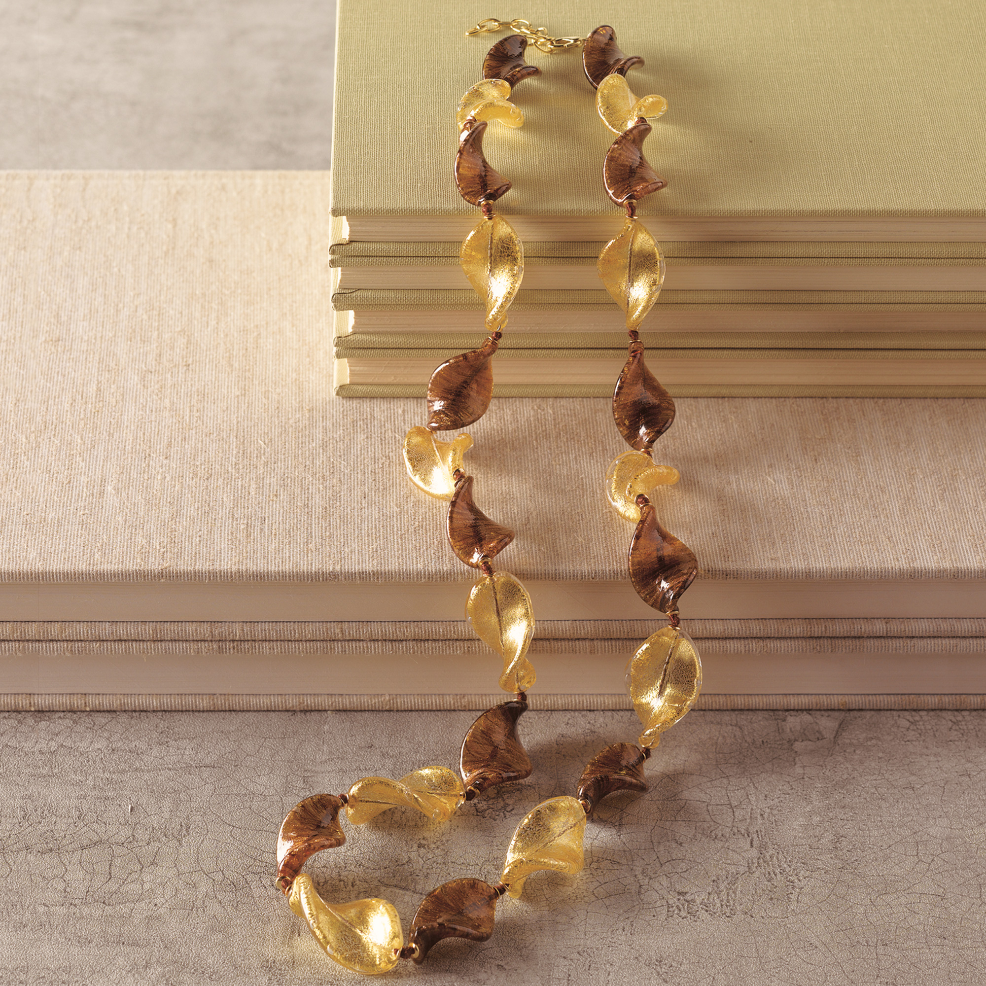 Murano Petal-Leaf Necklace