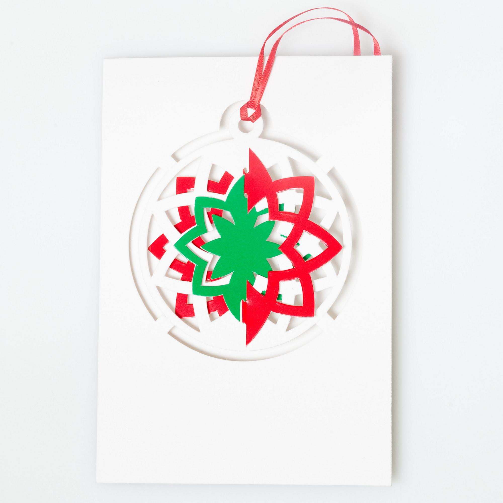 CHRISTMAS FLOWER ORNAMENT BOX OF 10