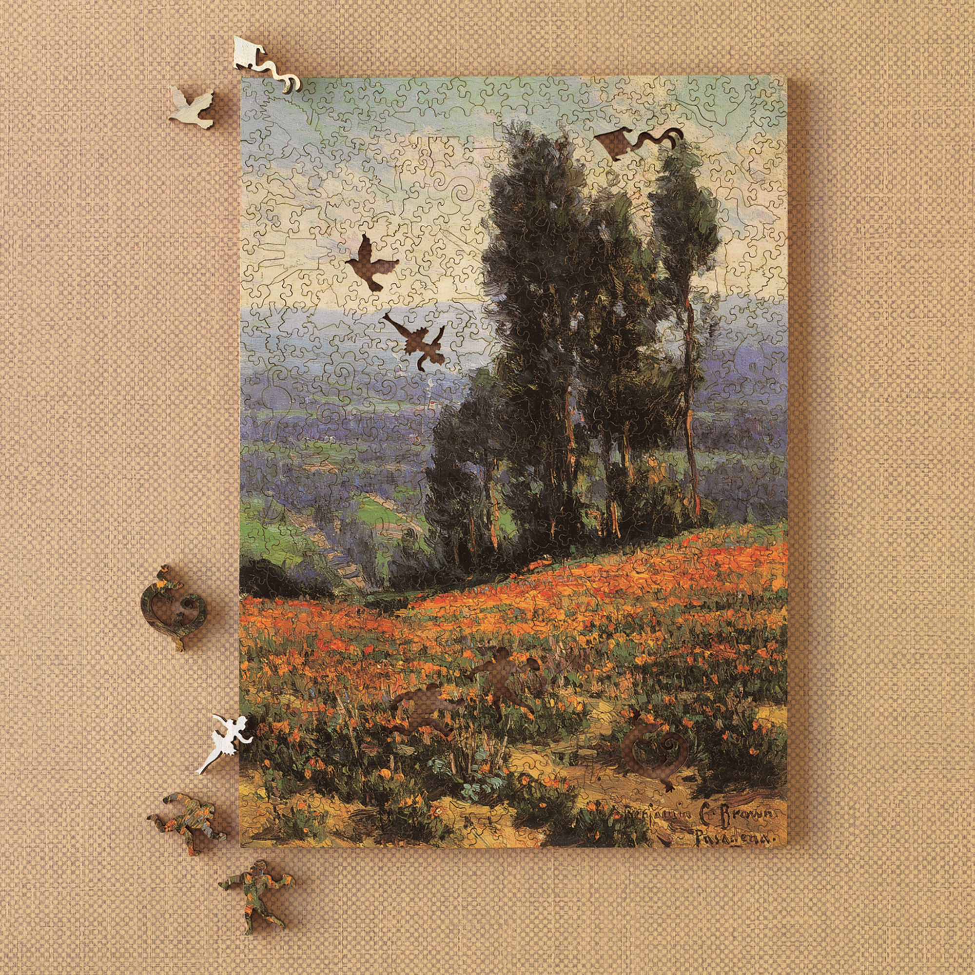 Woodcut Autumn Landscape Puzzle