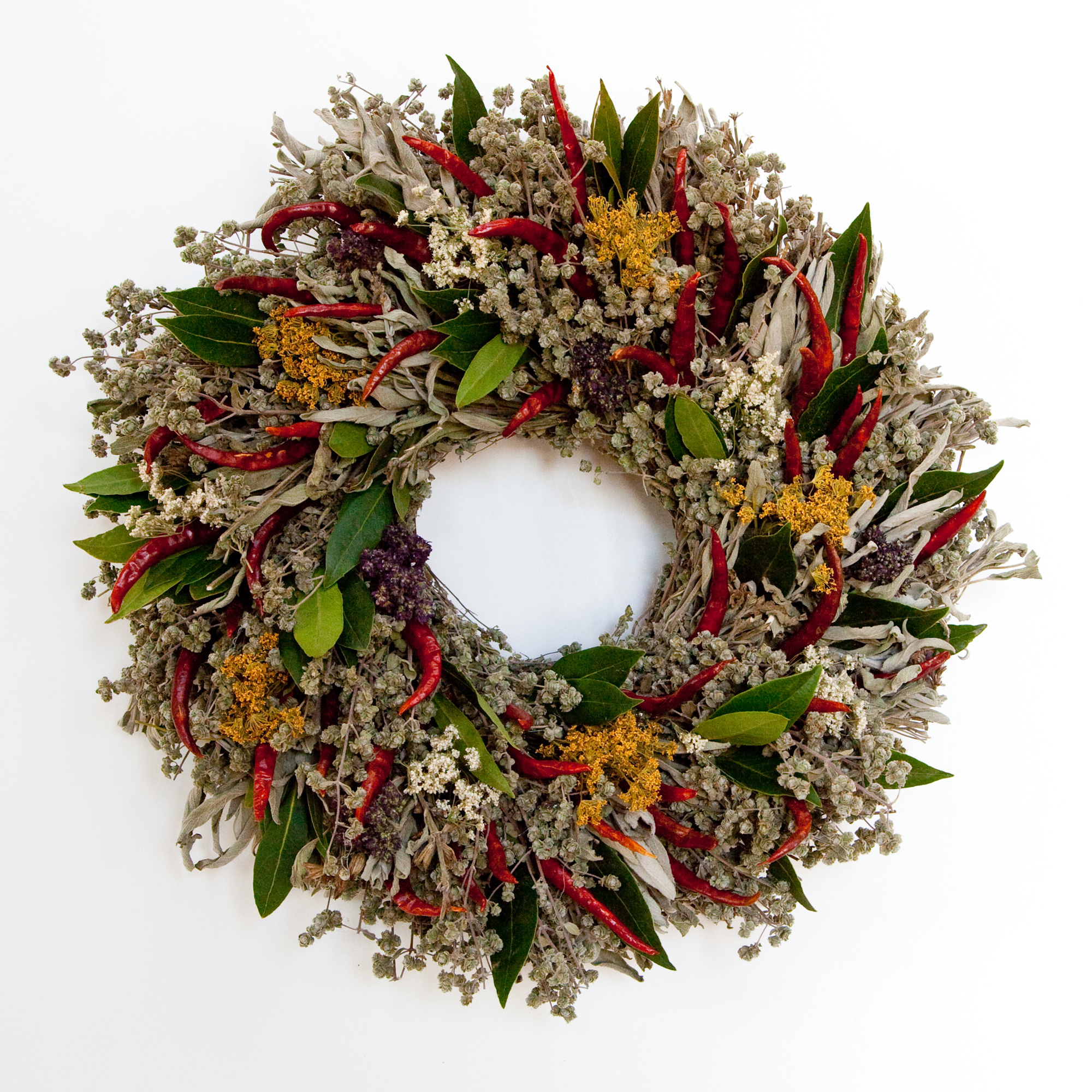 PEPPER HERB WREATH 14 INCHES