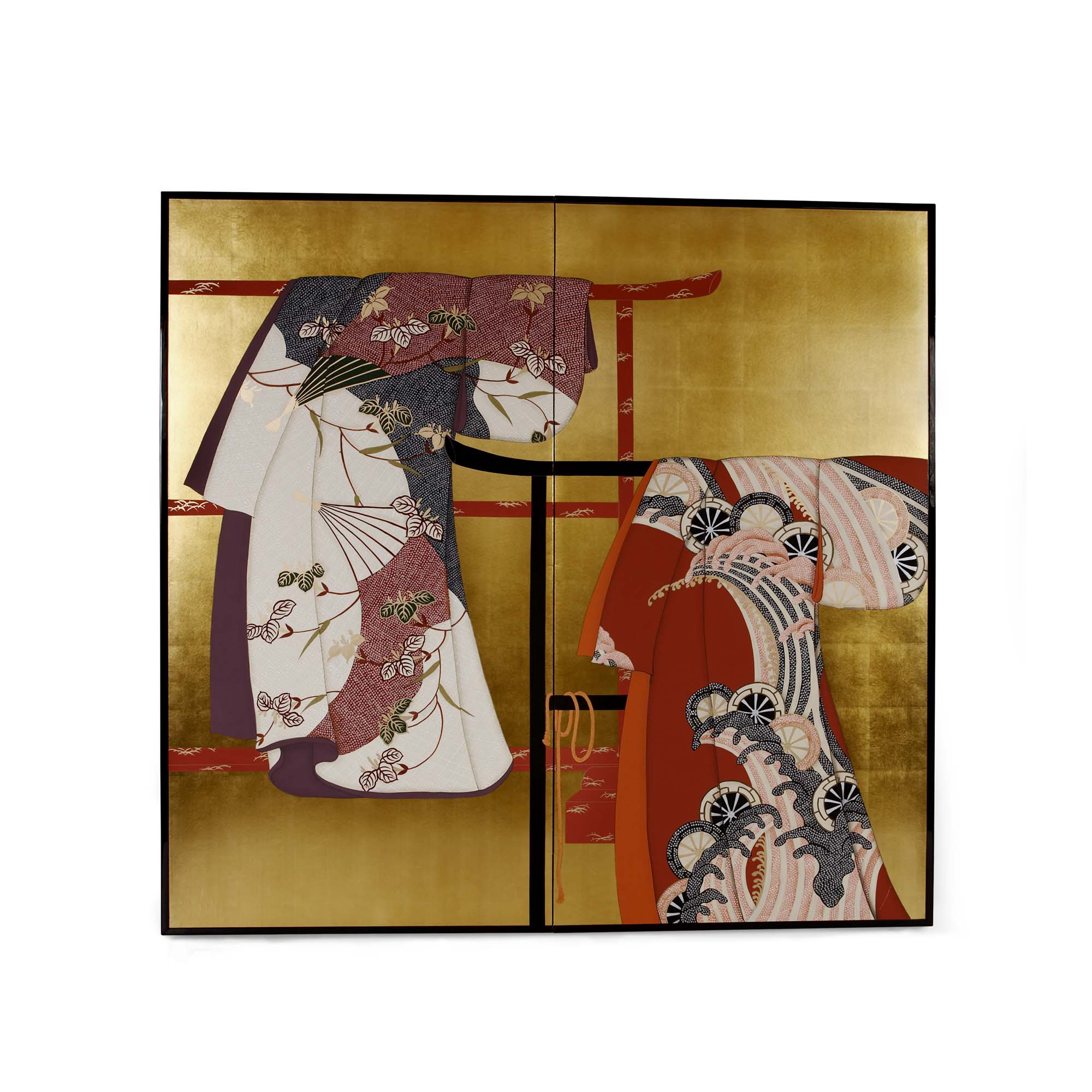 TWO KIMONOS NAVY/RUST SCREEN