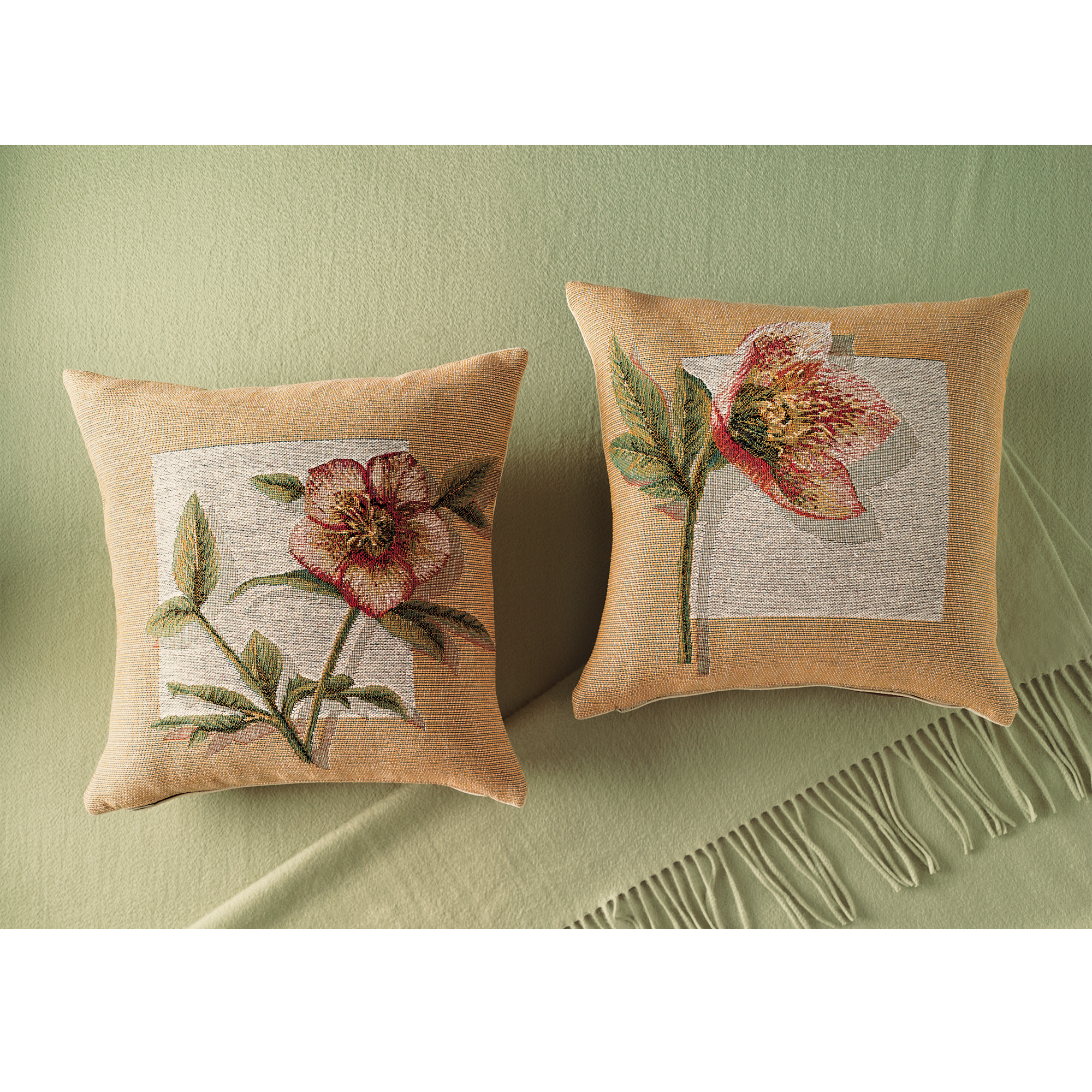 ROSE FLOWER BRANCH PILLOW
