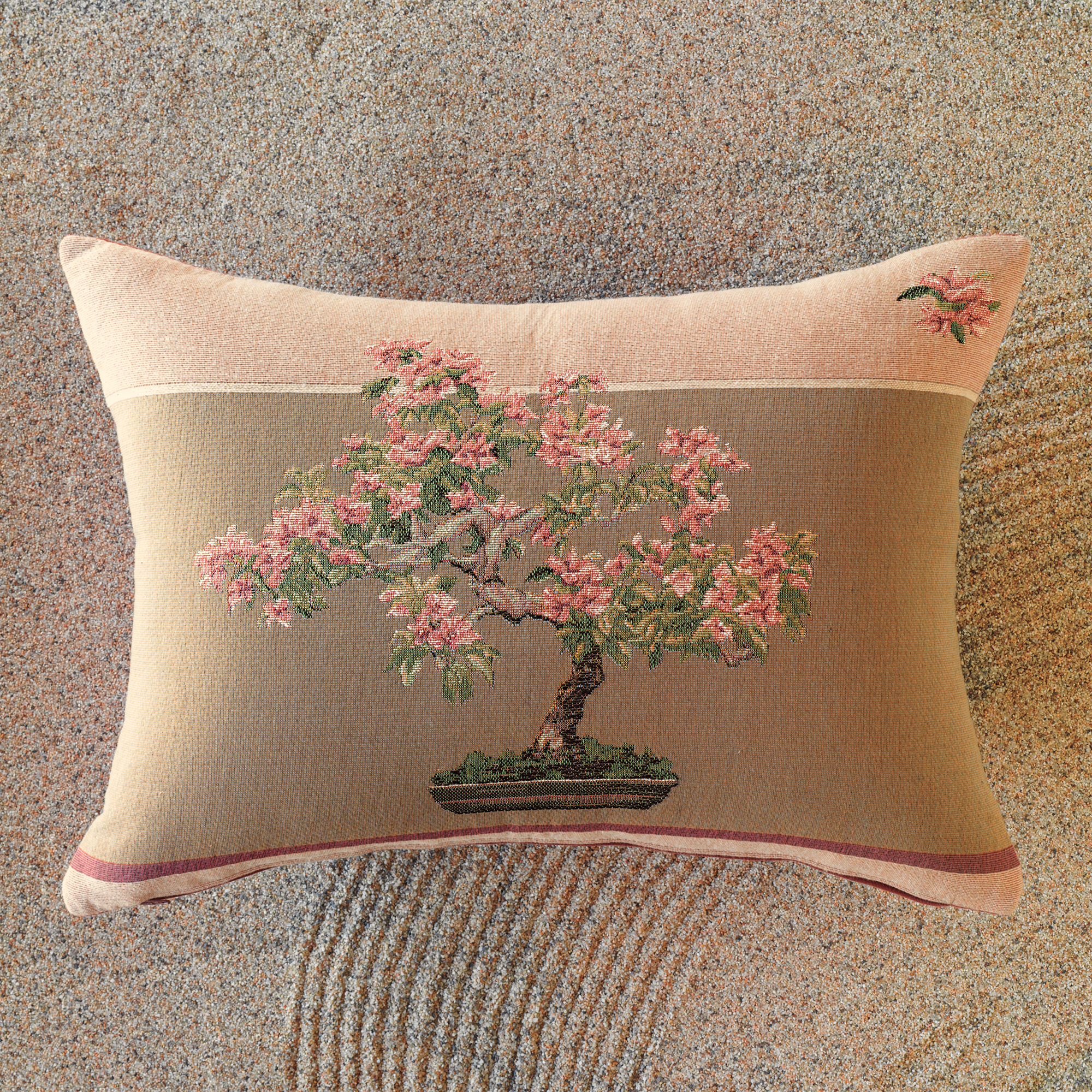 BONSAI PINK BLOSSOMS PILLOW