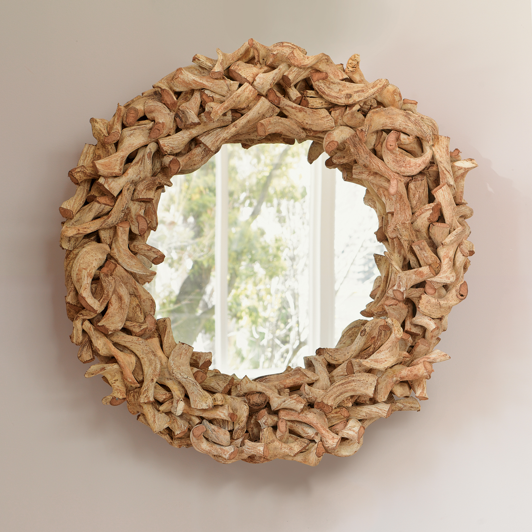 ROUND TWISTED VINES MIRROR