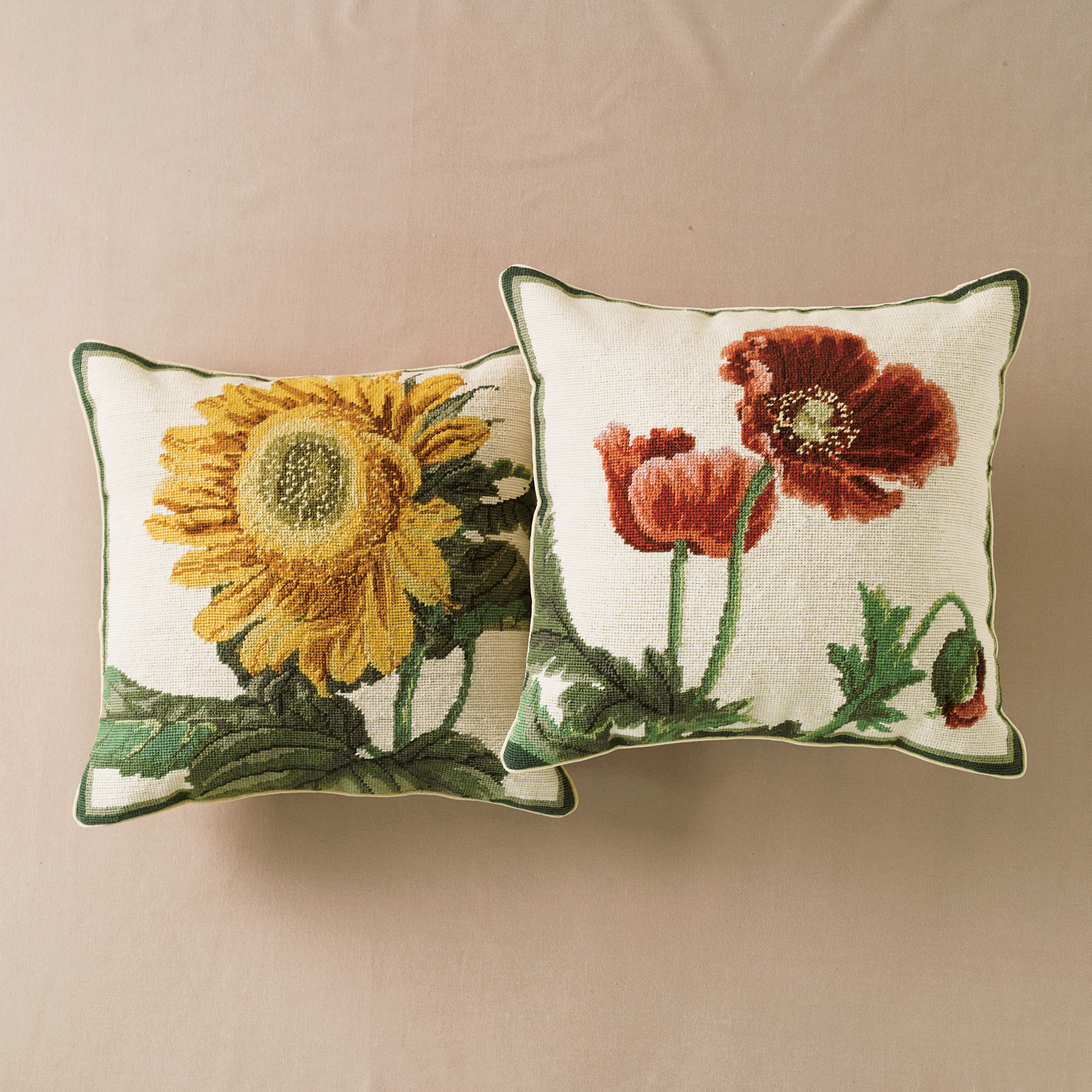 SUNFLOWER NEEDLEPOINT PILLOW