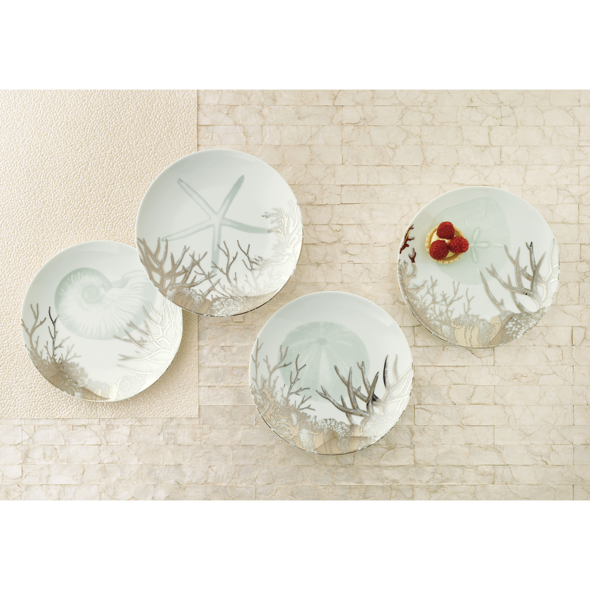S/4 LA MER DESSERT PLATES