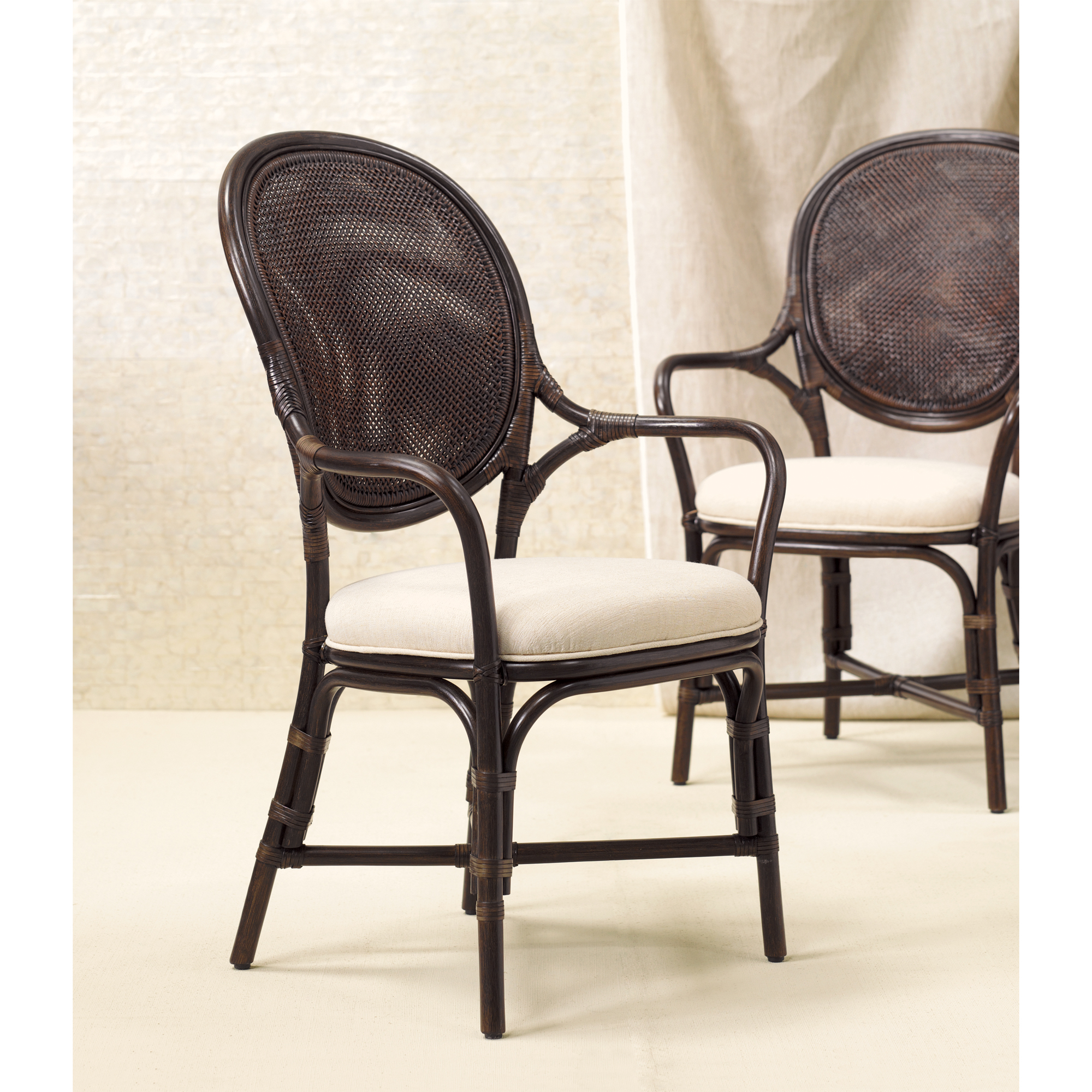 S/2 DAHLIA RATTAN DINING CHAIR
