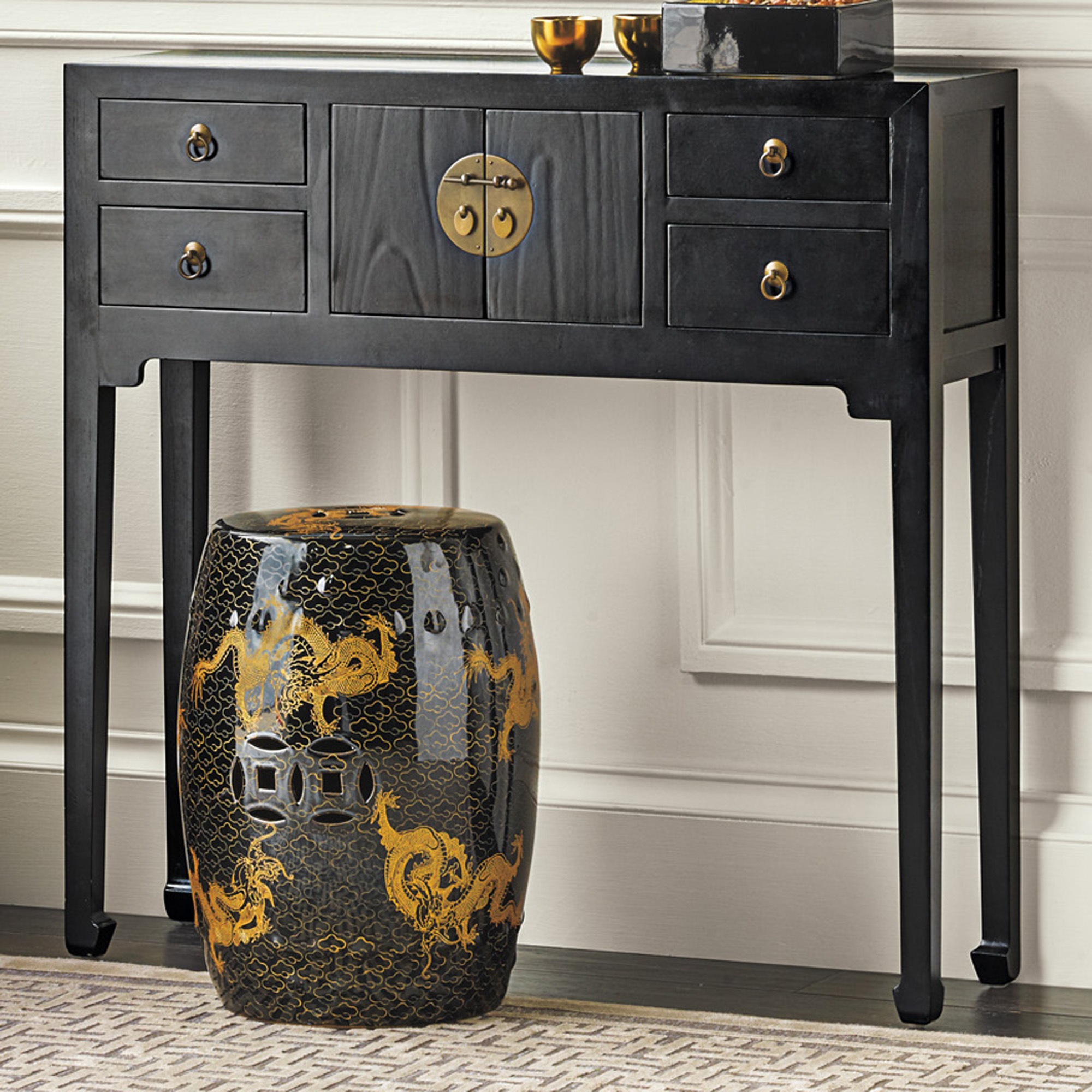 Black Lacquer Console Table ($50 fs)