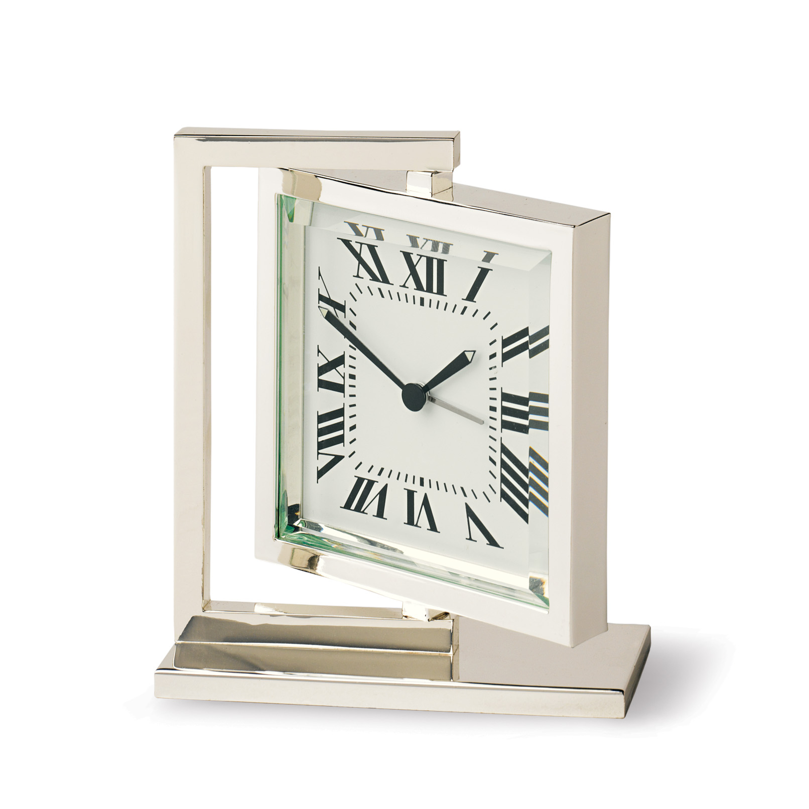 SILVER PLATE CLOCK