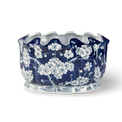BLUE WHITE SAKURA PLANTER