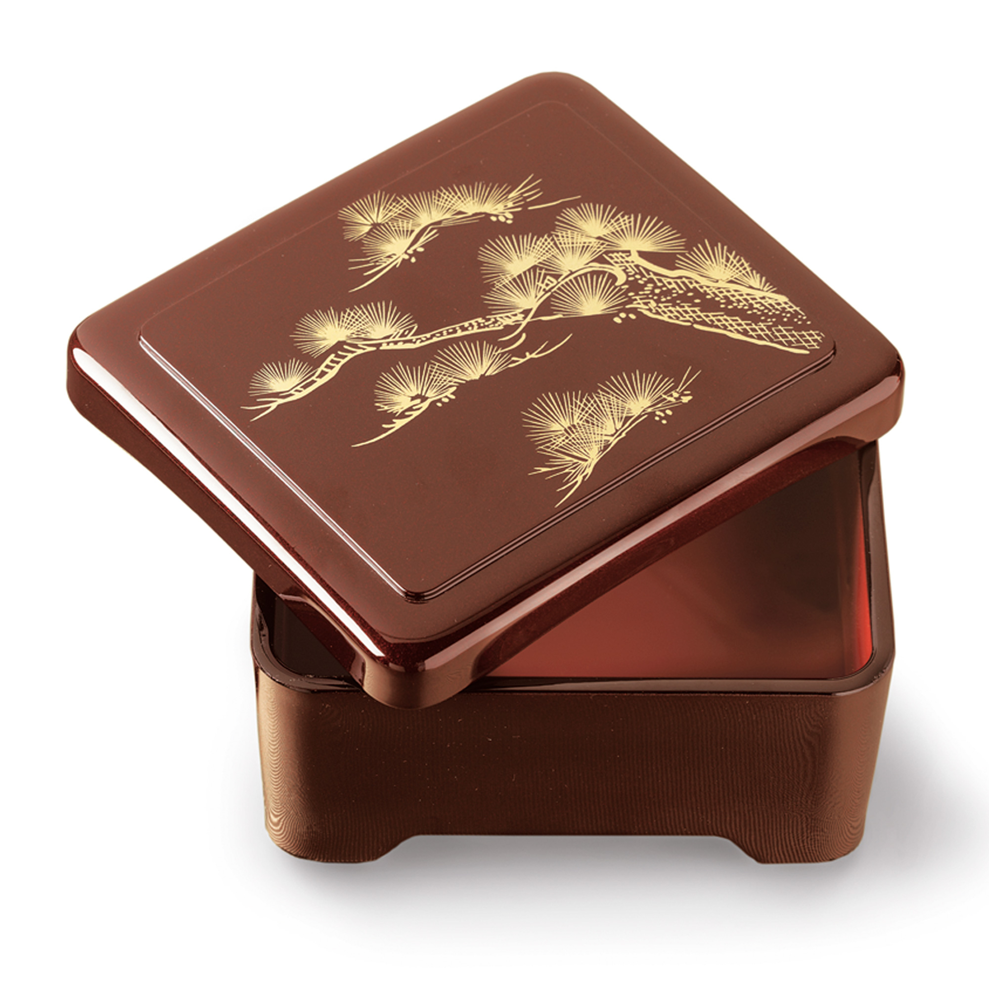 BROWN LACQUER BRANCH BOX