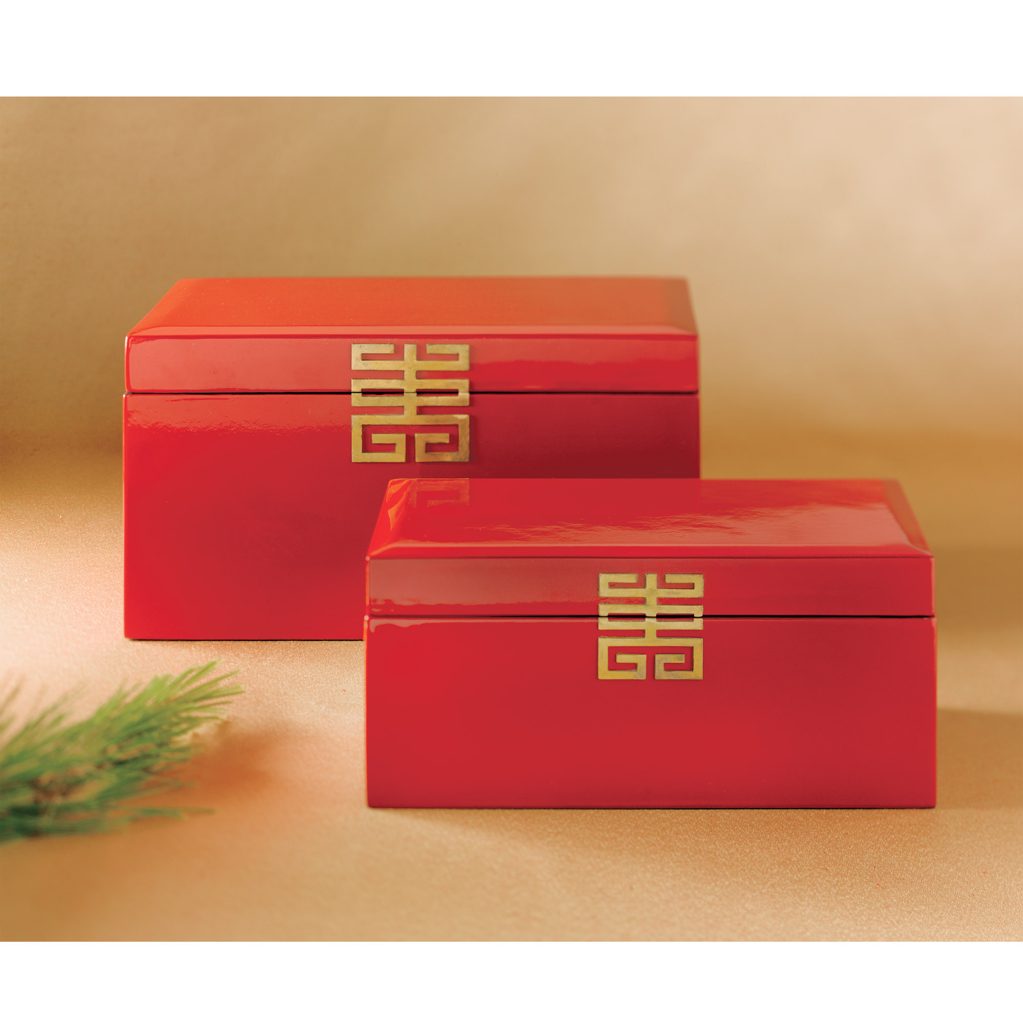 SHANGHAI RED LACQUER BOXES S2