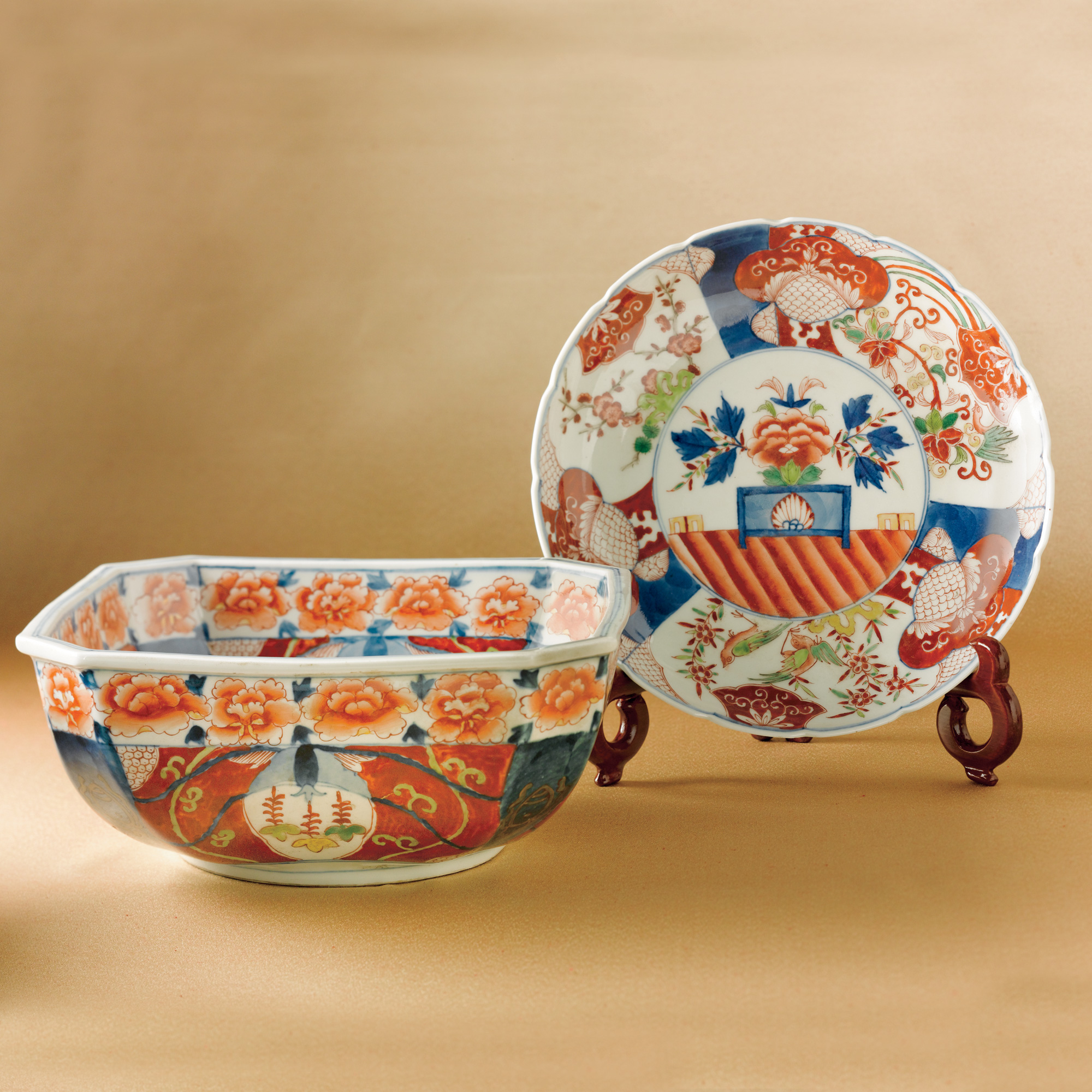 HEXAGONAL IMARI BOWL