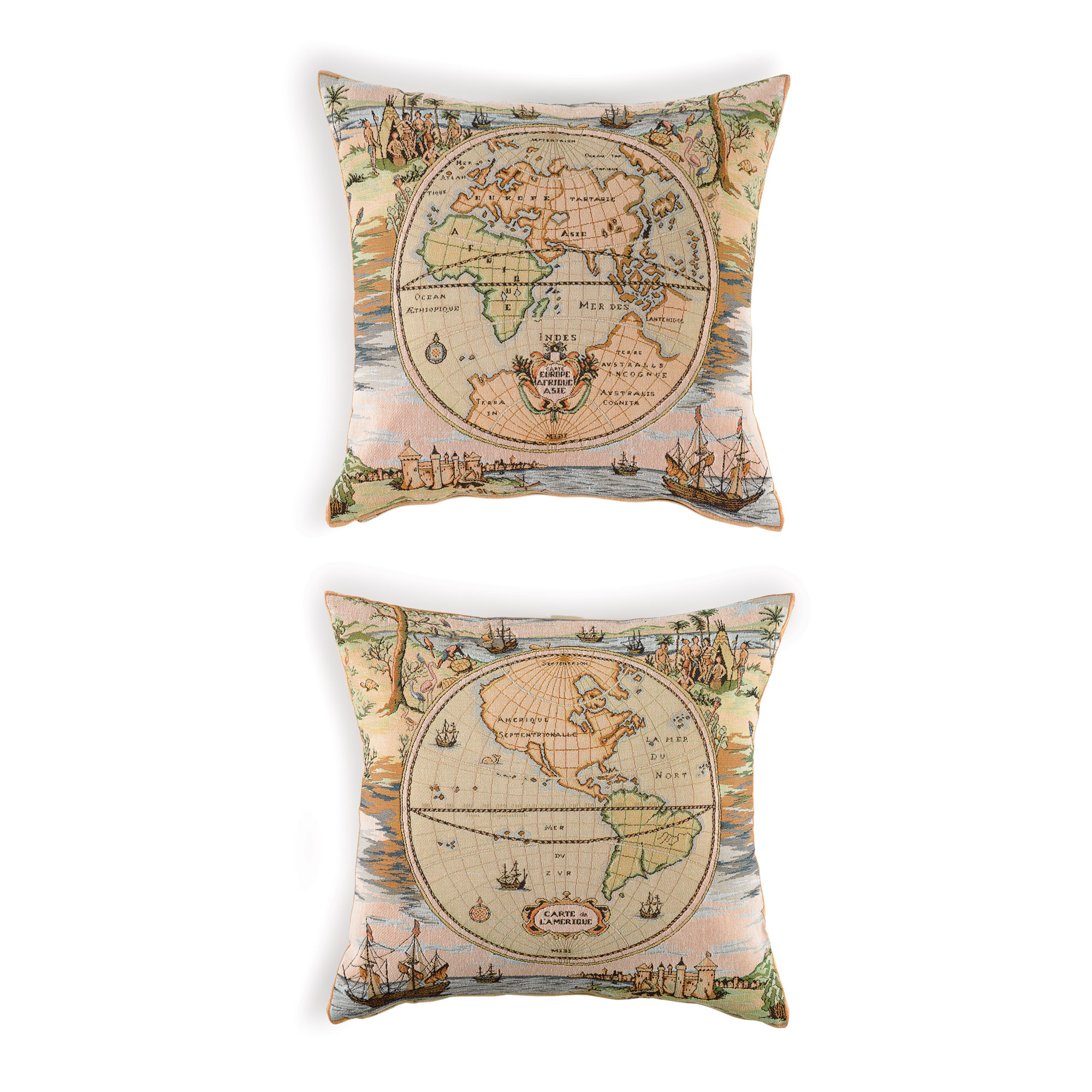 EUROPE AND ASIA PILLOW