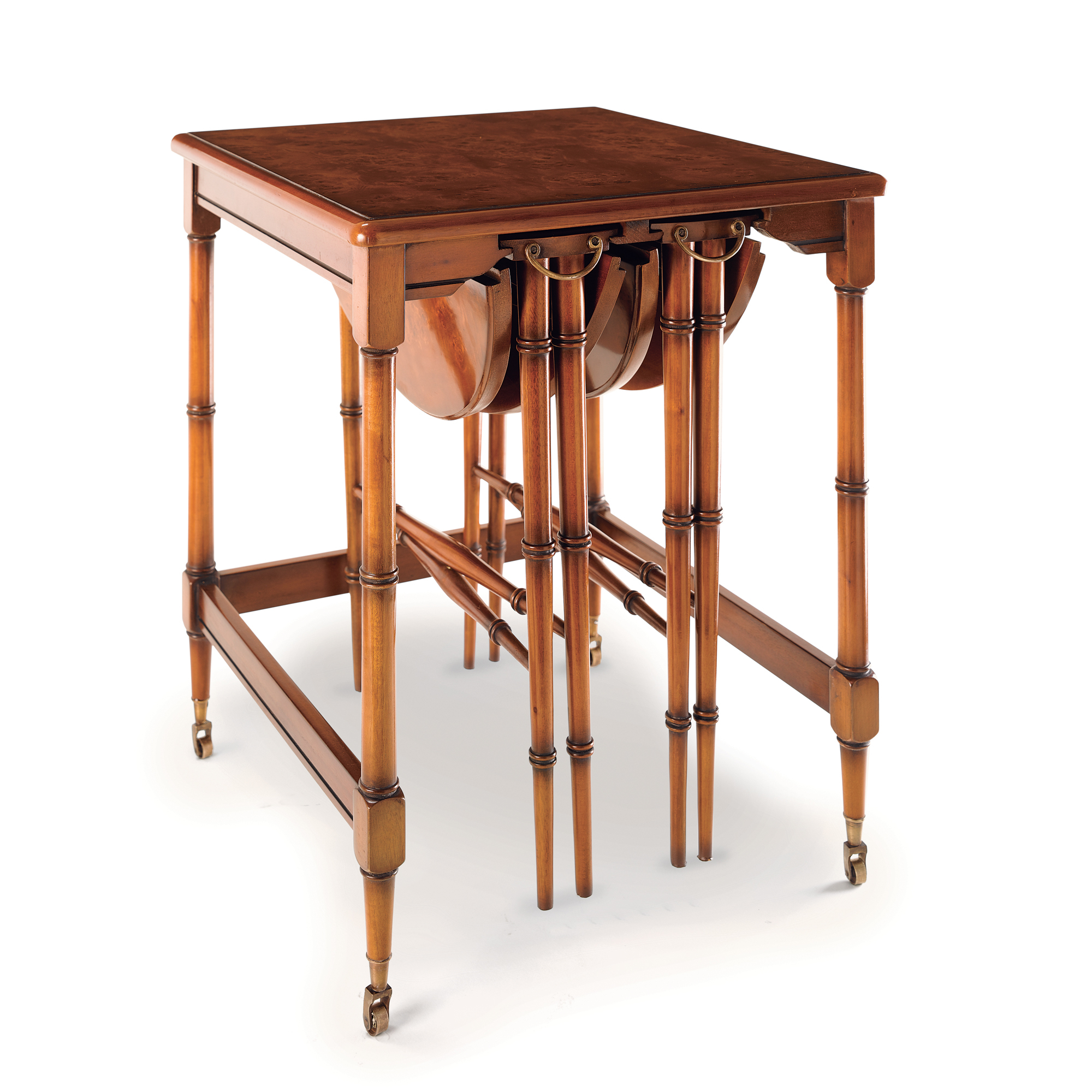NESTING TABLE BURL TOP