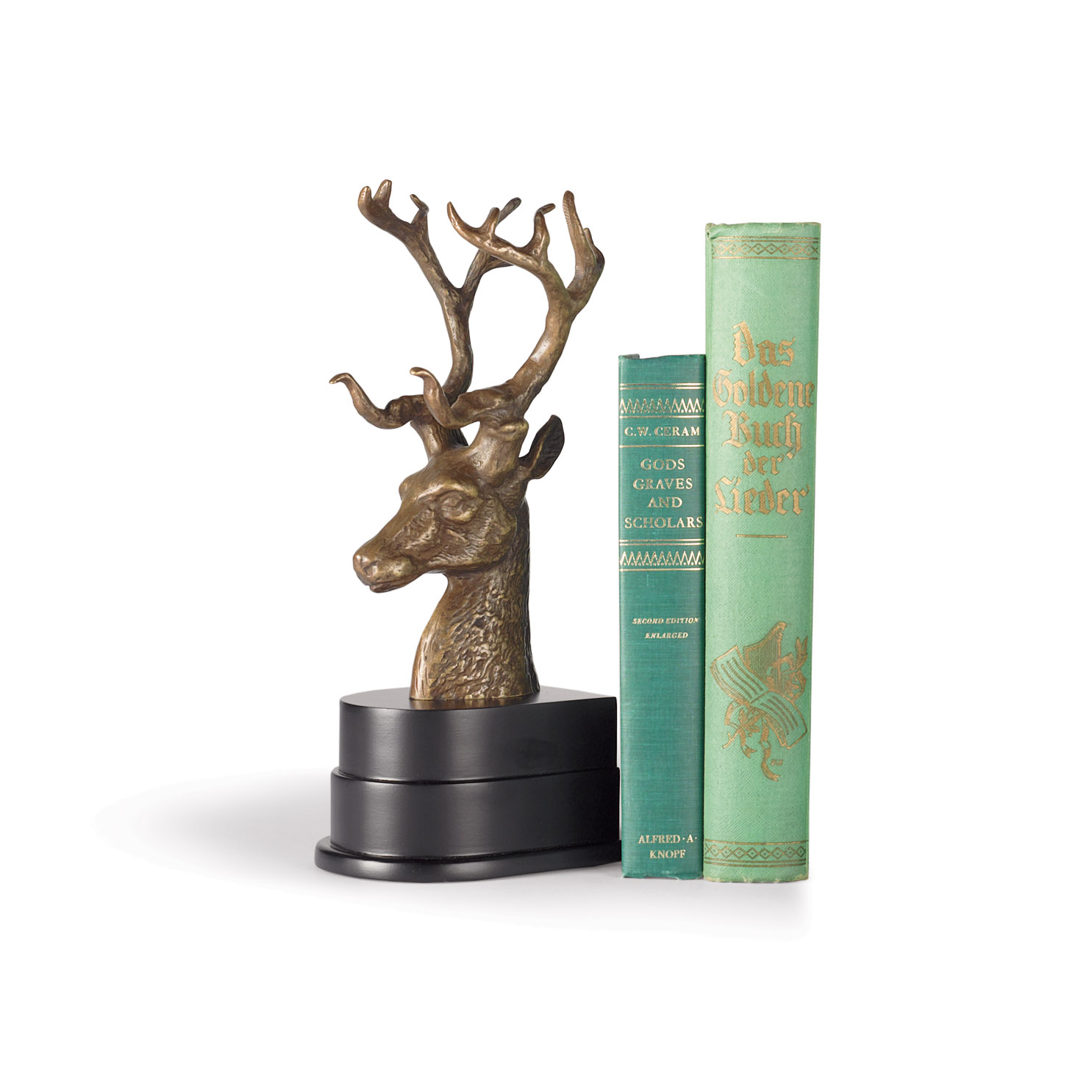 DEER HEAD BOOKENDS