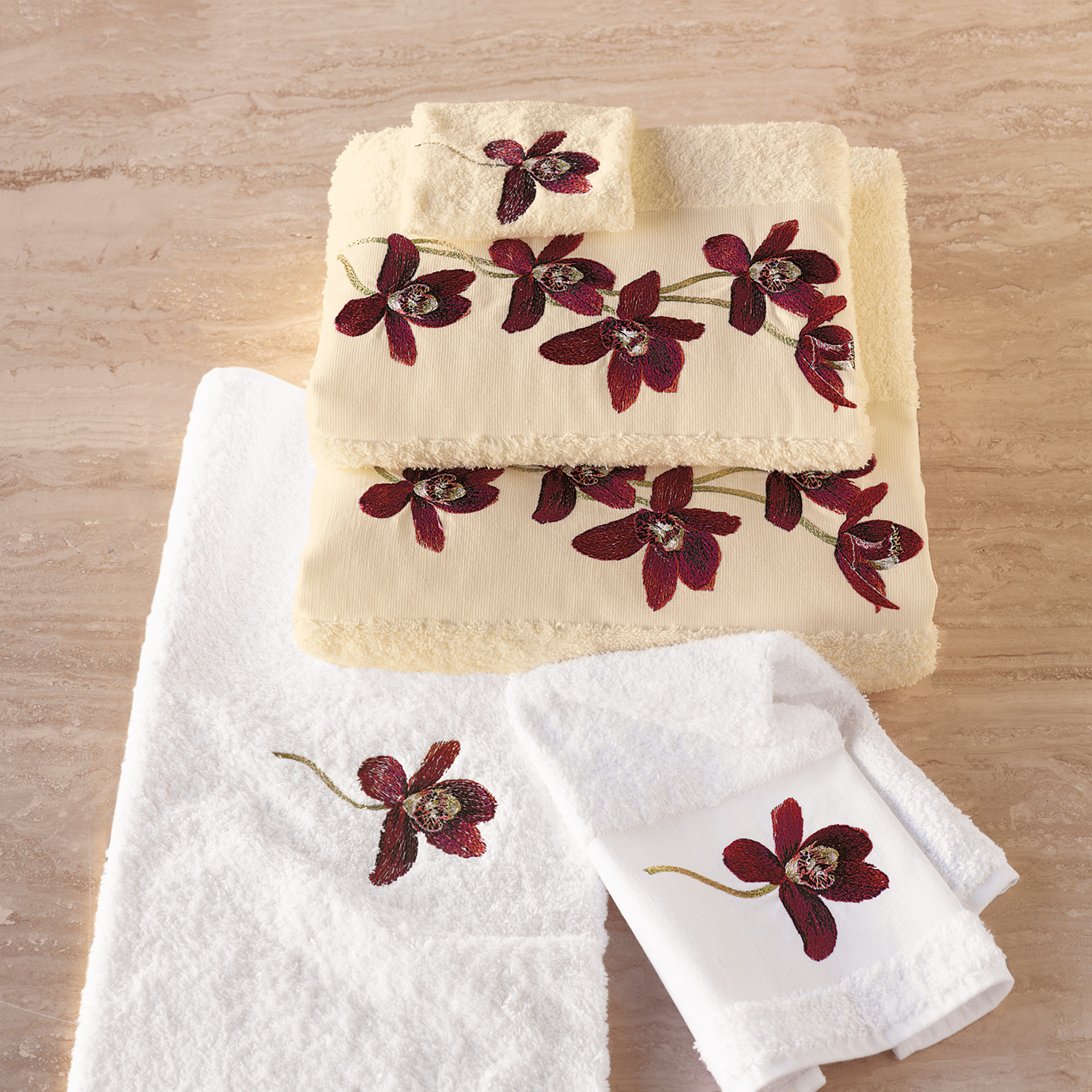 RED ORCHID WASH CLOTH