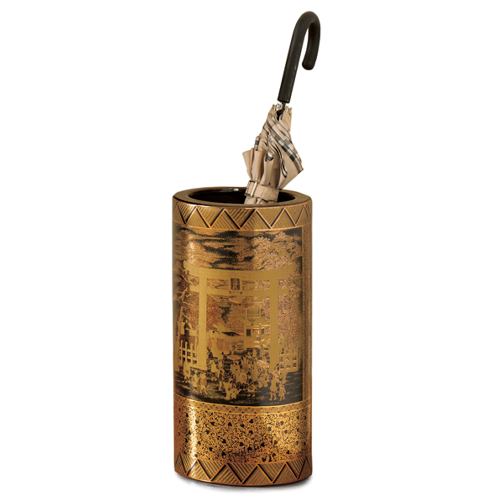 Black & Gold Umbrella Stand