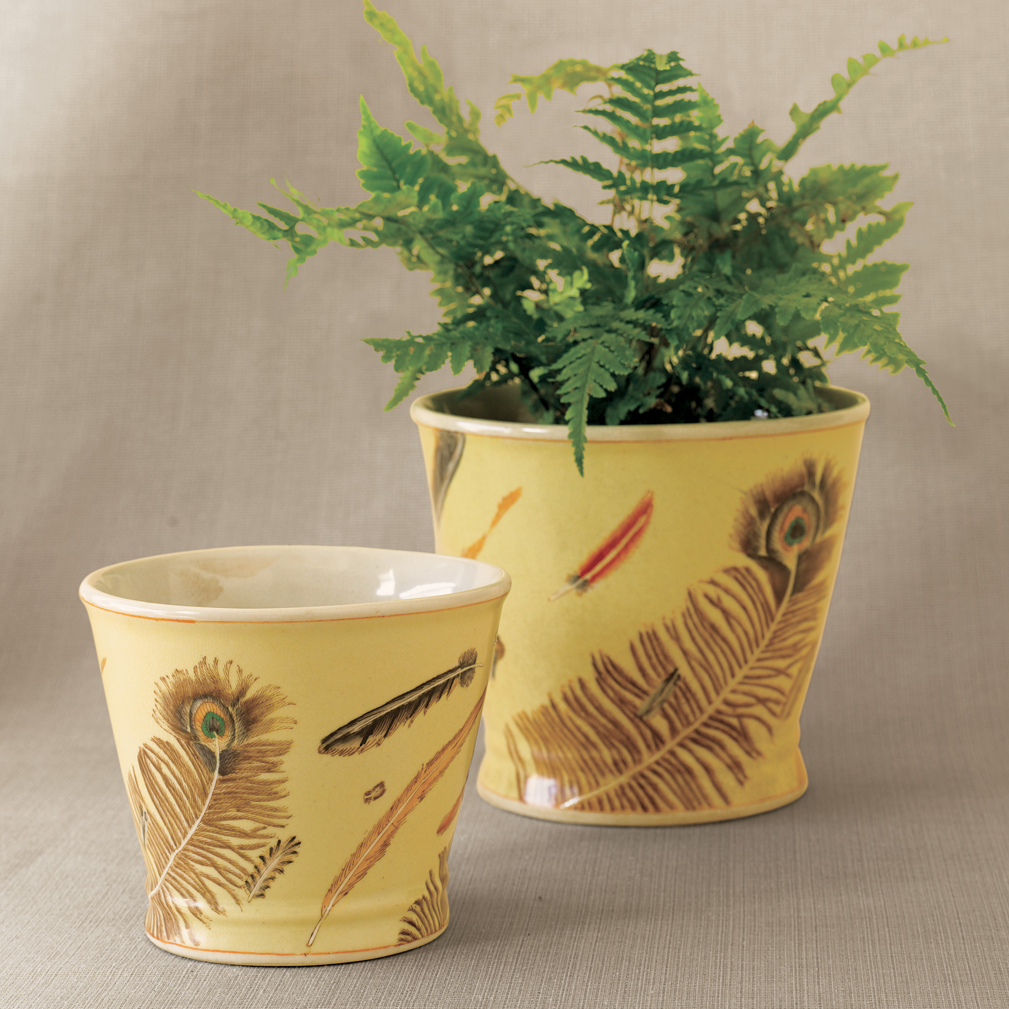 PLUME PORCELAIN CACHEPOT SMALL