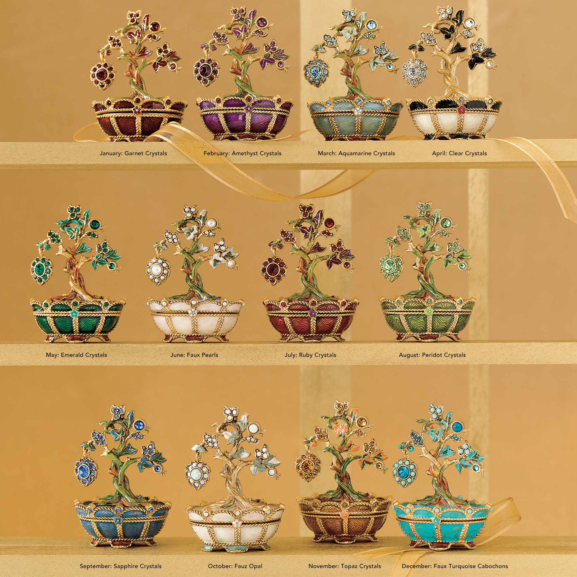 JEWELED BIRTHSTONE BOX