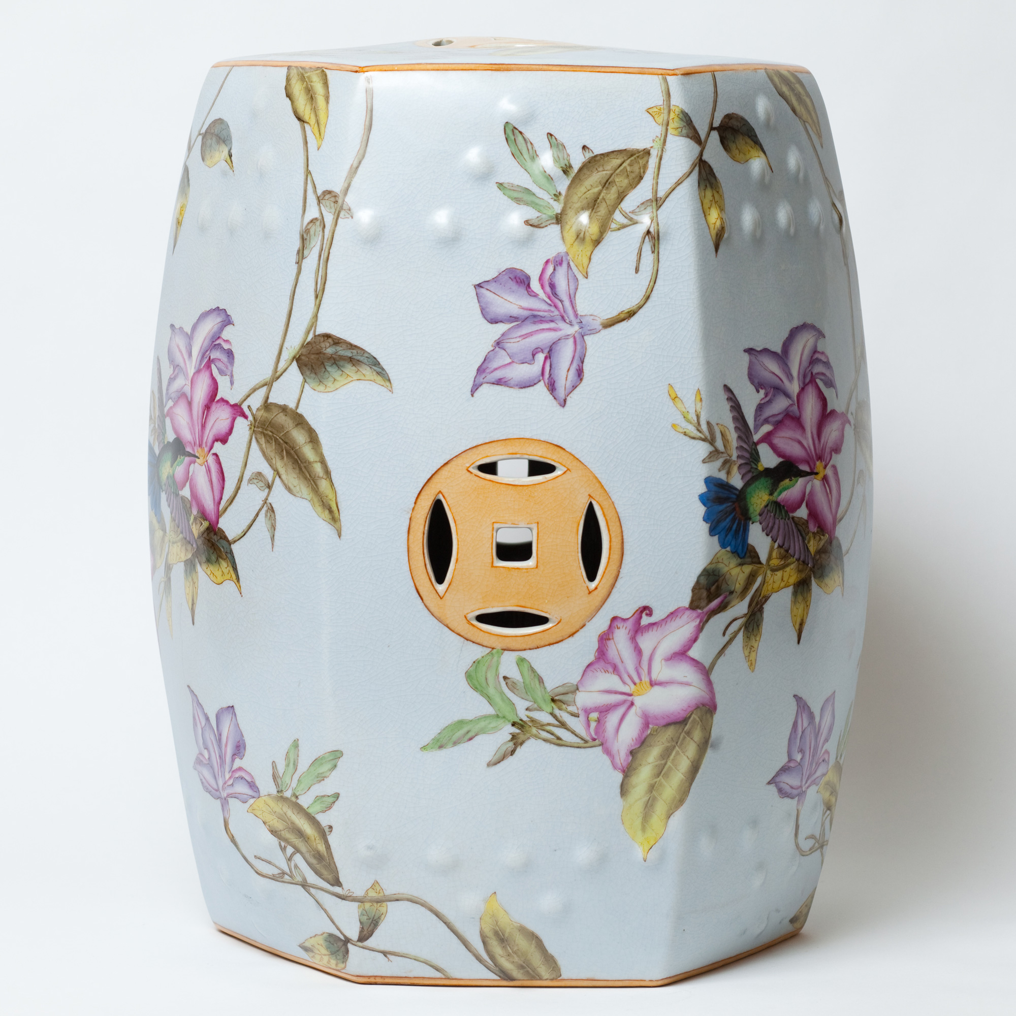 Hummingbird Porcelain Stool 
