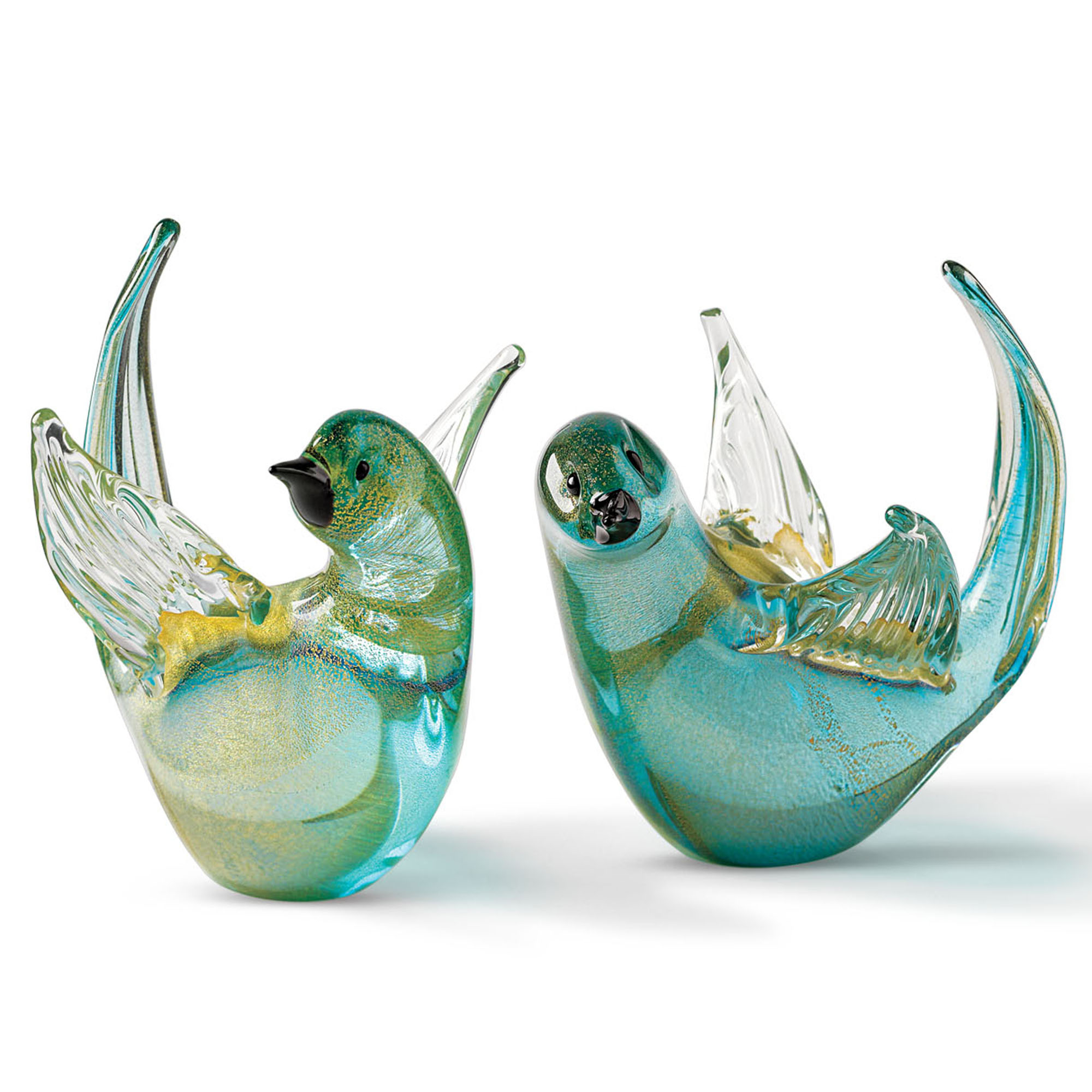 Murano Glass Bluebirds
