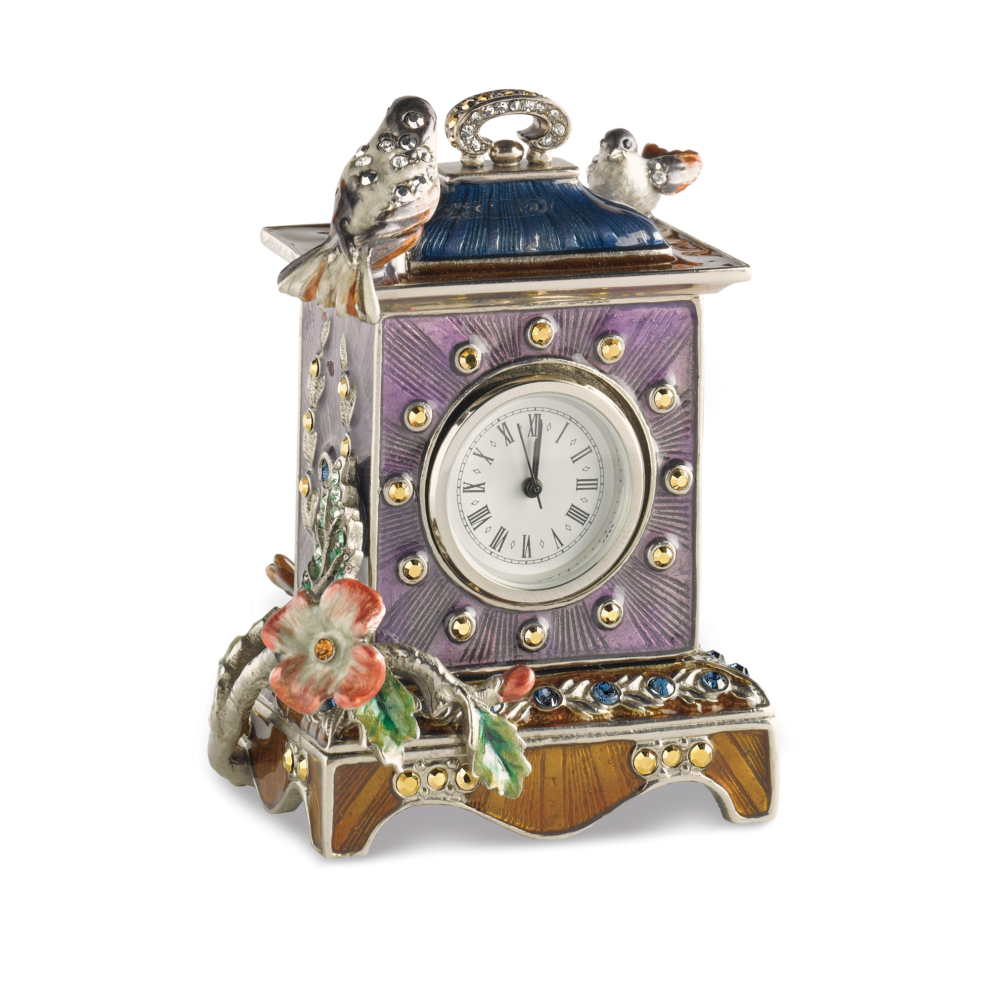 Jay Strongwater Grace Songbird Clock