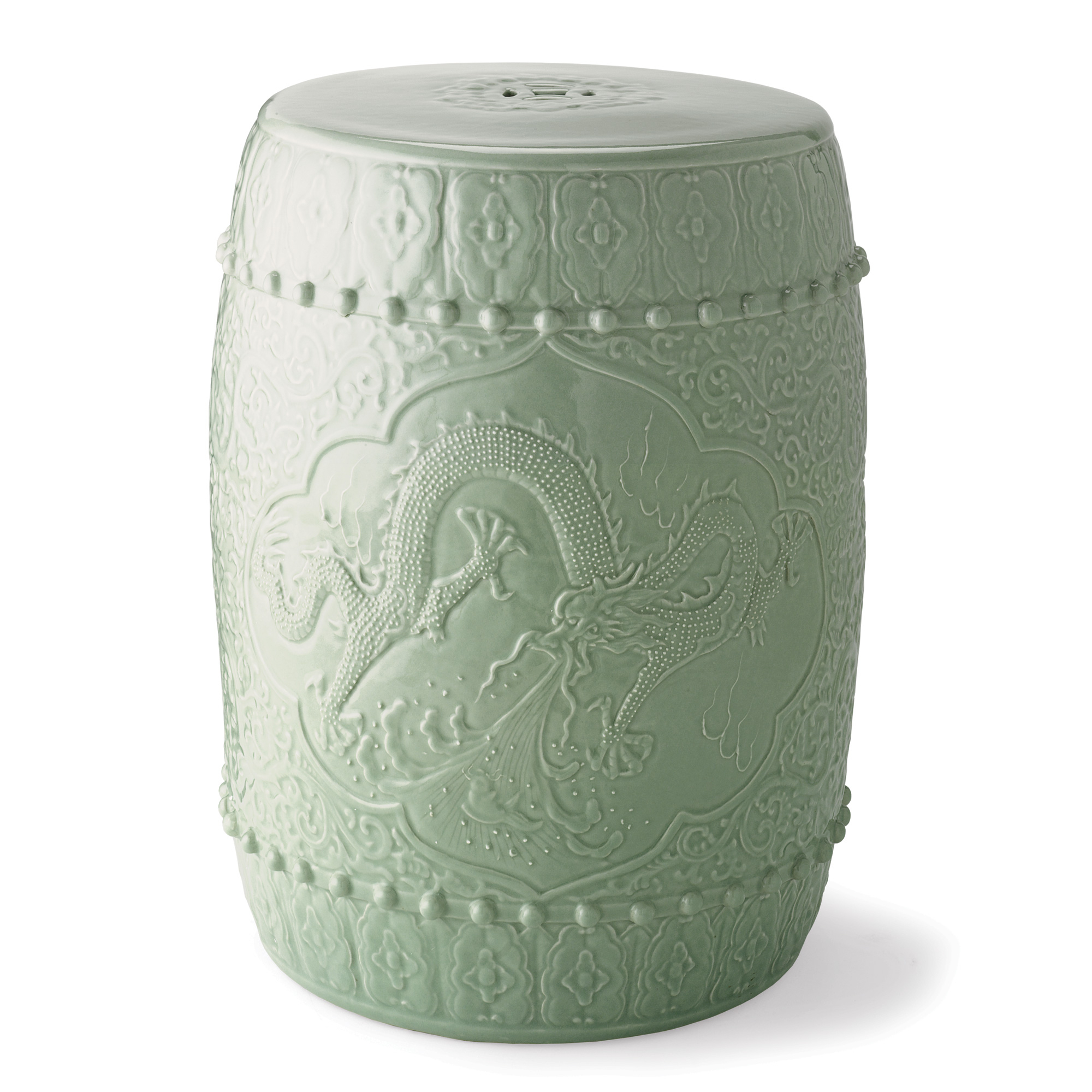 Celadon Dragon Garden Stool ($20 fs)