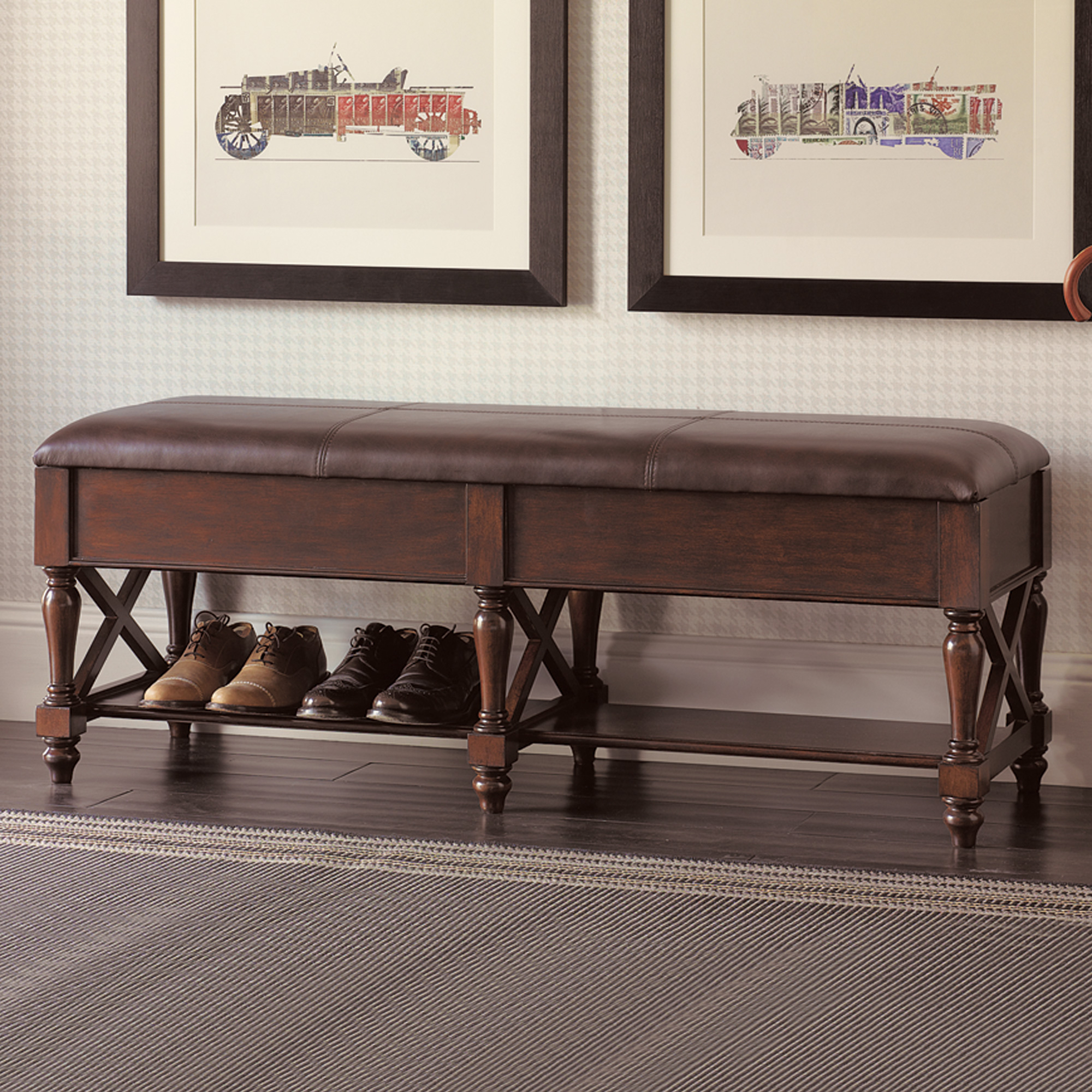 Leather Storage Bench ($50 fs)