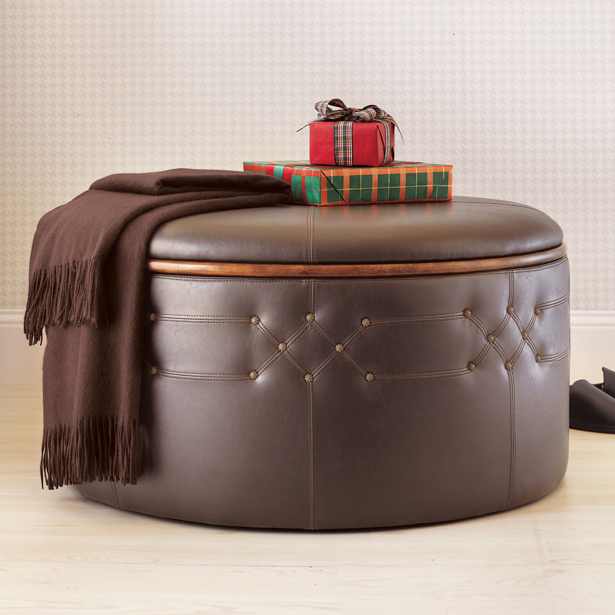 Tufted Storage Ottoman ($50 fs)