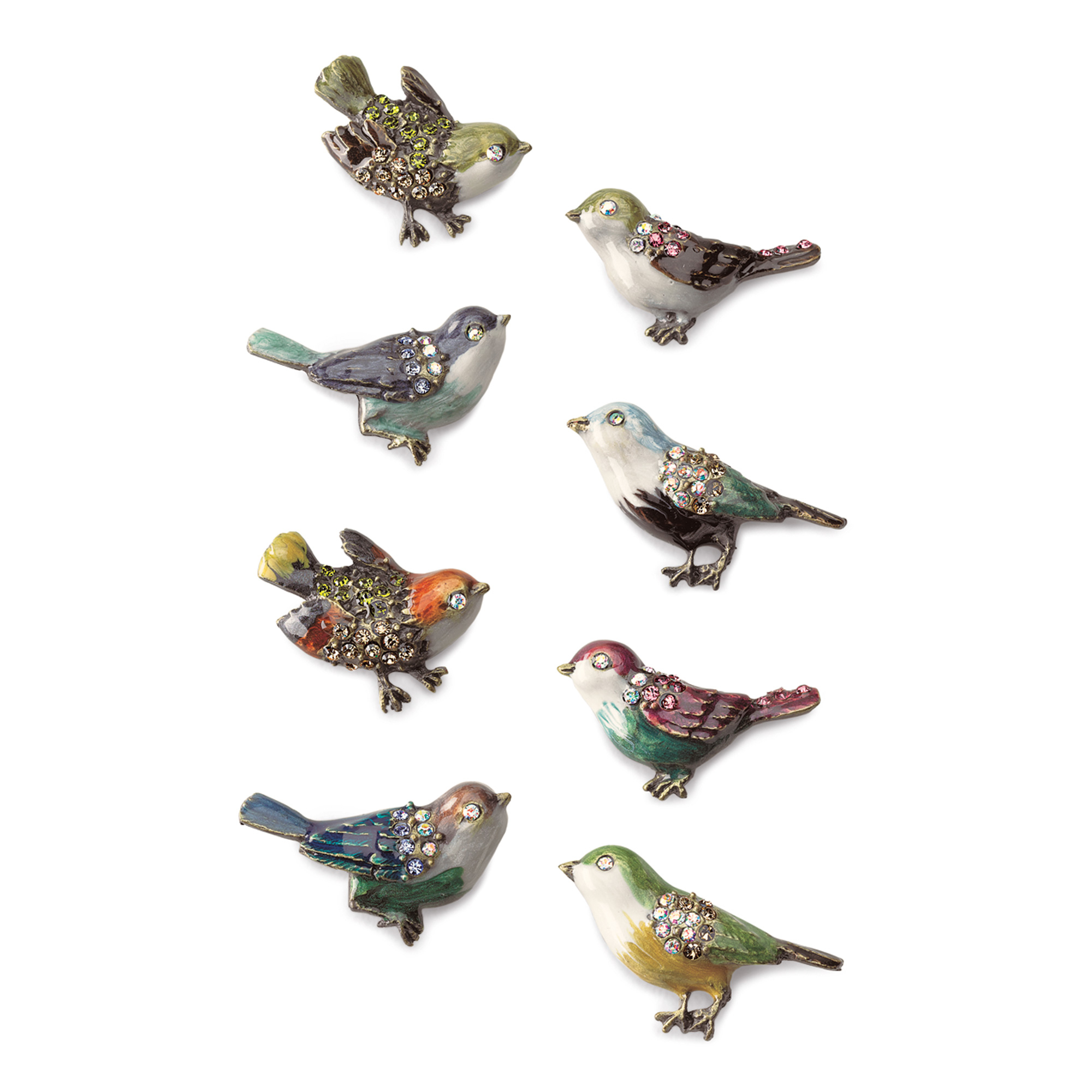 Jeweled Bird Magnets