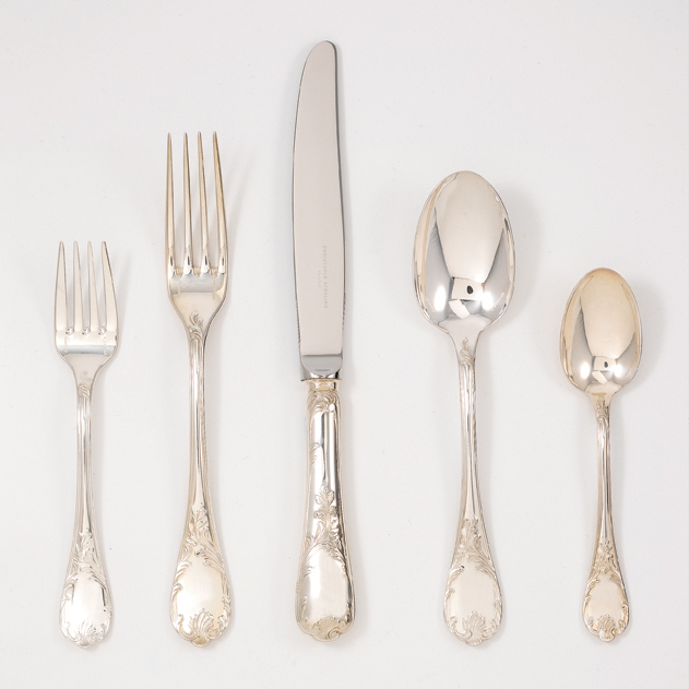 MARLY FIVE PIECE STERLING SILVER FLATWARE SETTING