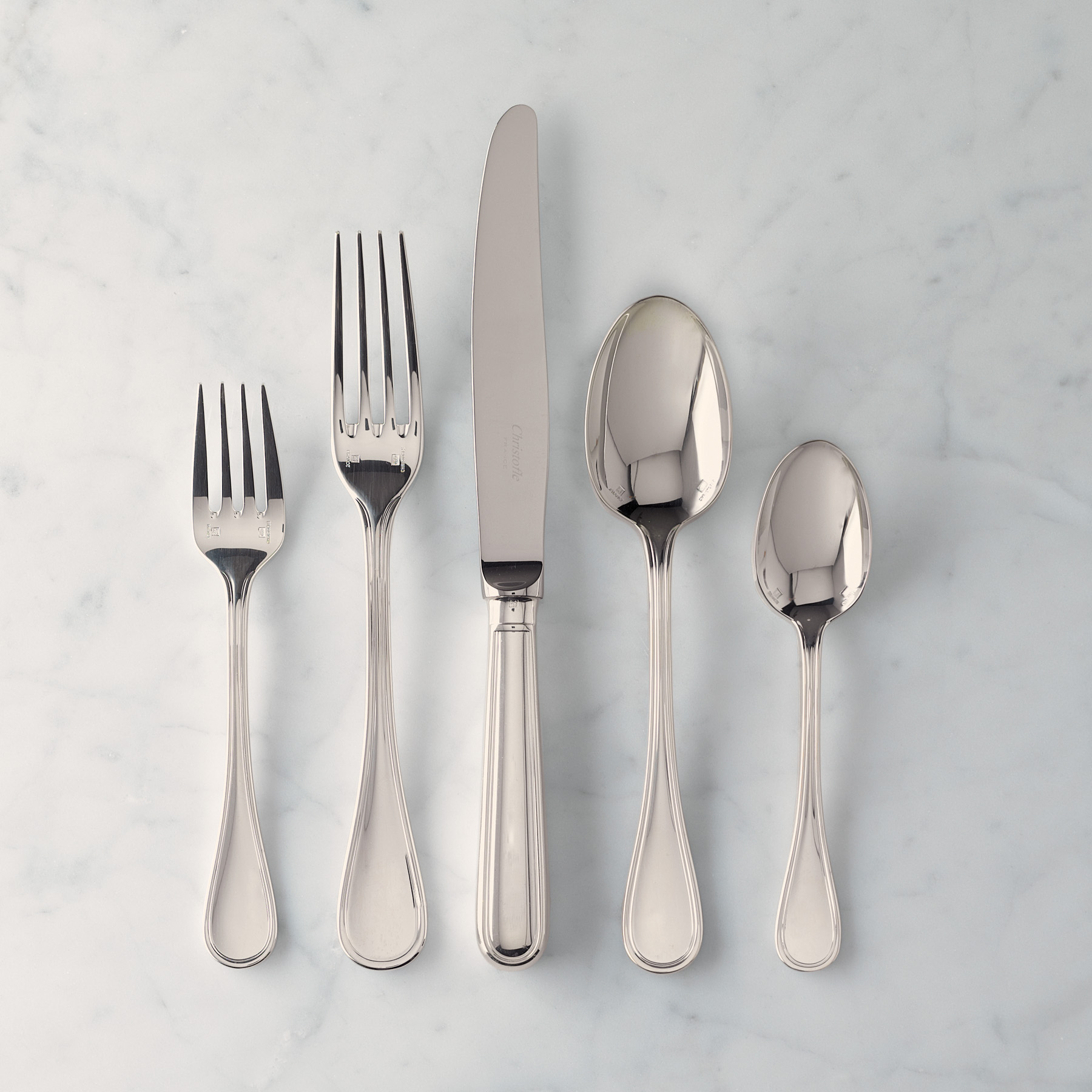 ALBI FIVE PIECE SILVER PLATED FLATWARE SETTING