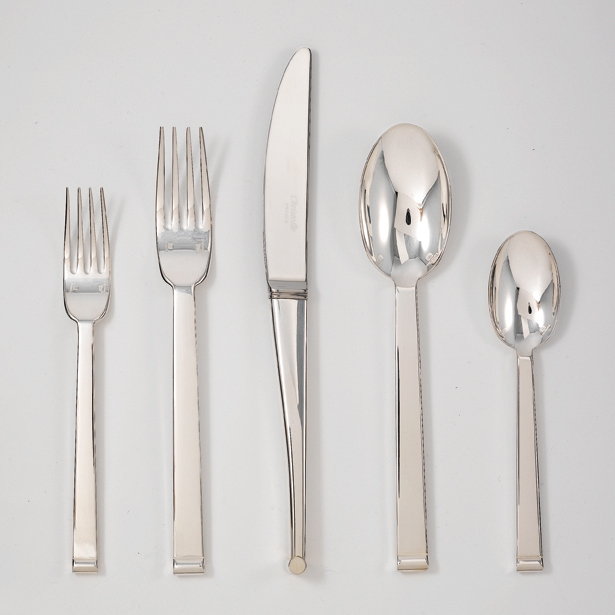 BY FIVE PIECE SILVER PLATED FLATWARE SETTING