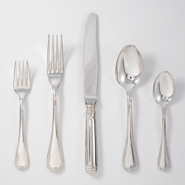 MALMAISON FIVE PIECE STERLING SILVER FLATWARE SET